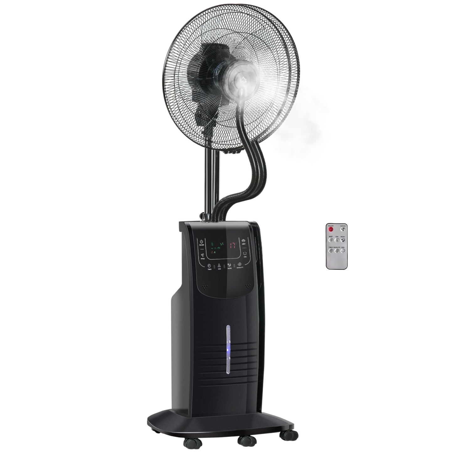 Pedestal fan with mist, adjustable tilt, 3.1L water tank