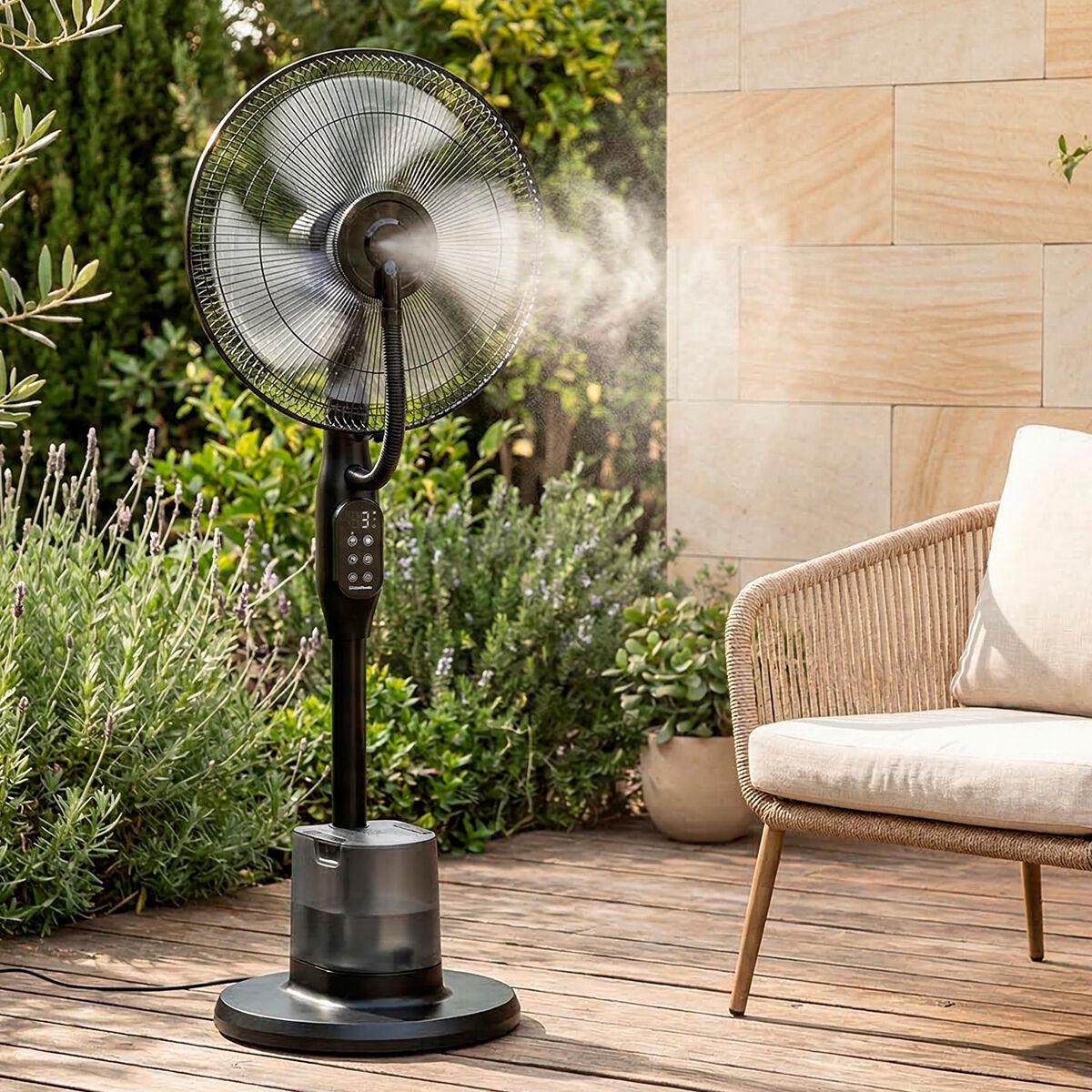 Pedestal Misting Fan with Remote, 3 Speeds, 3L Tank