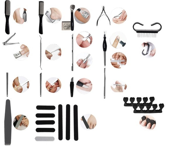 Pedicure set - 30 pieces. Soulima 21447