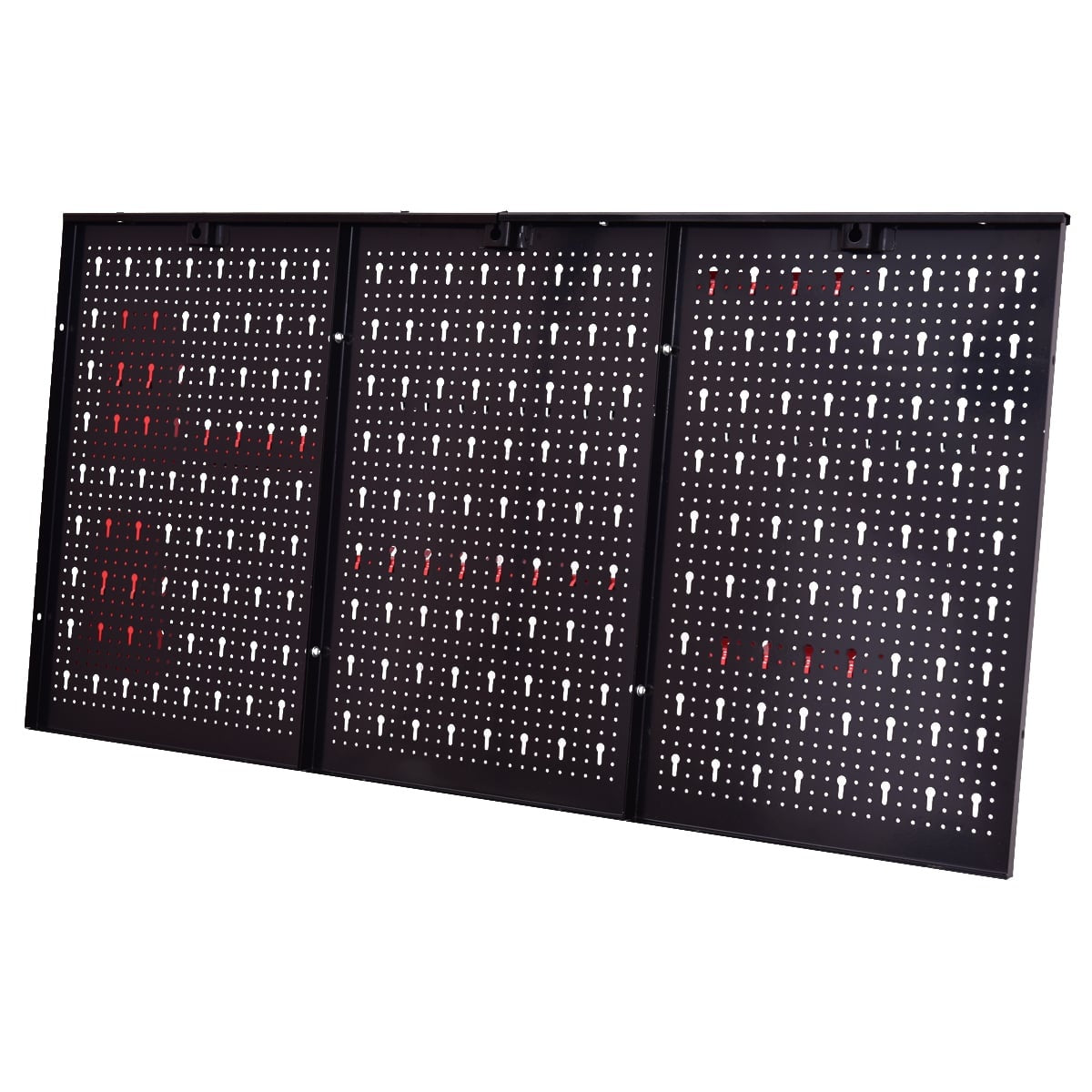 Pegboard Tool Organizer with 17-Piece Holder Set, 120x60cm