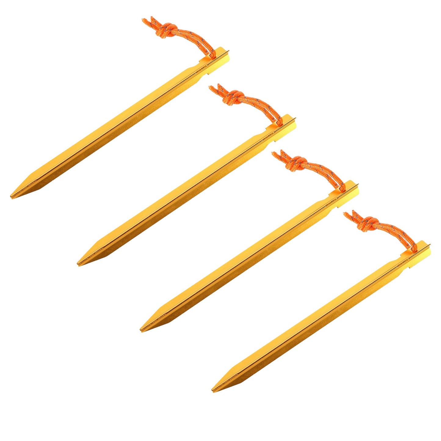 Pegs with Rope for Camping, Set of 6