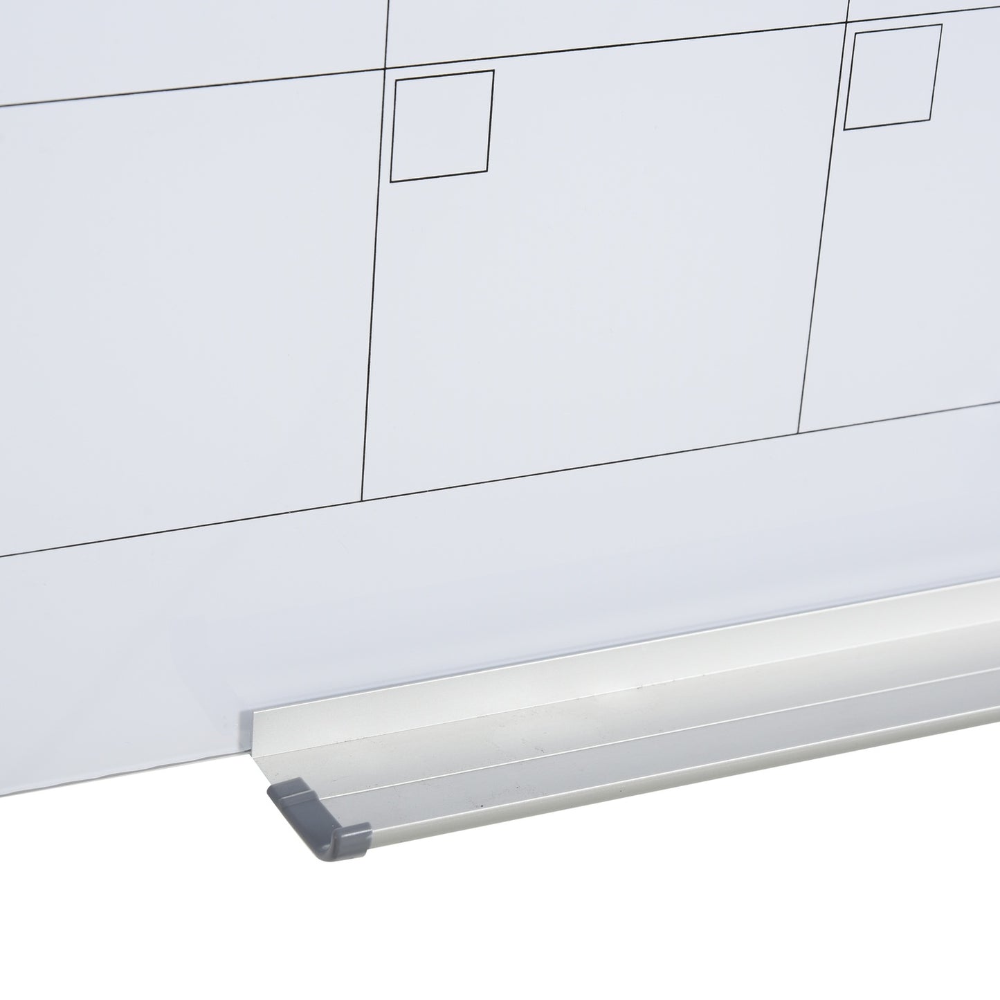Magnetic writing board with pen holder, 4 markers, 90x60cm