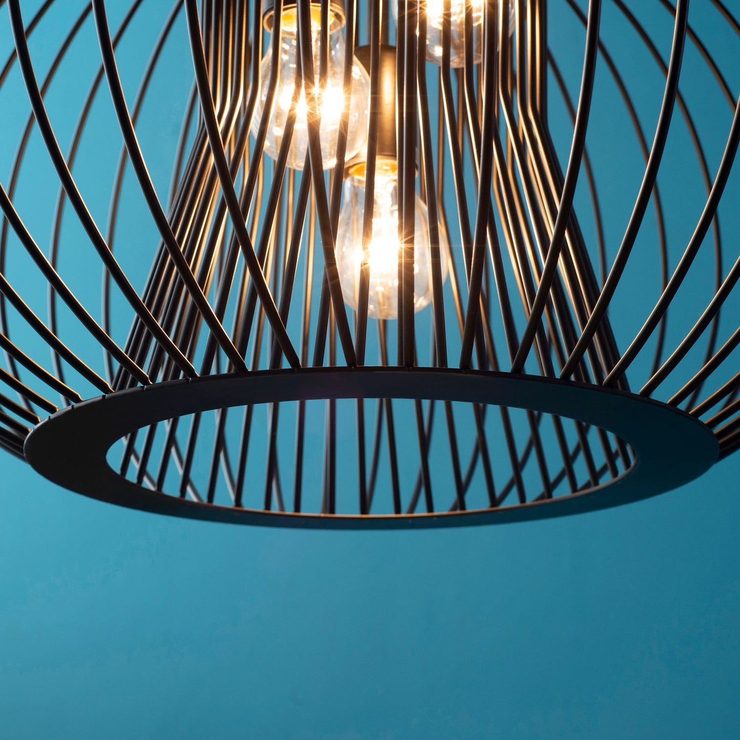 Industrial ceiling lamp, adjustable metal, black Ø50 x 150 Cm
