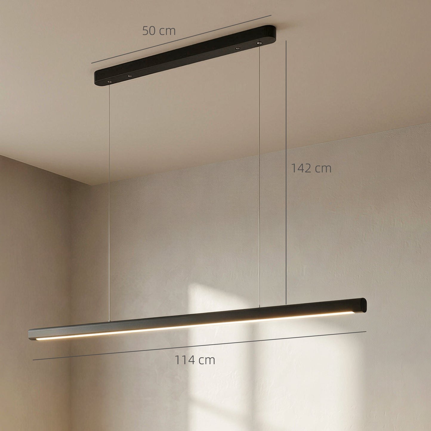 Pendant Light with Remote, Dimmable, Adjustable Color Temp