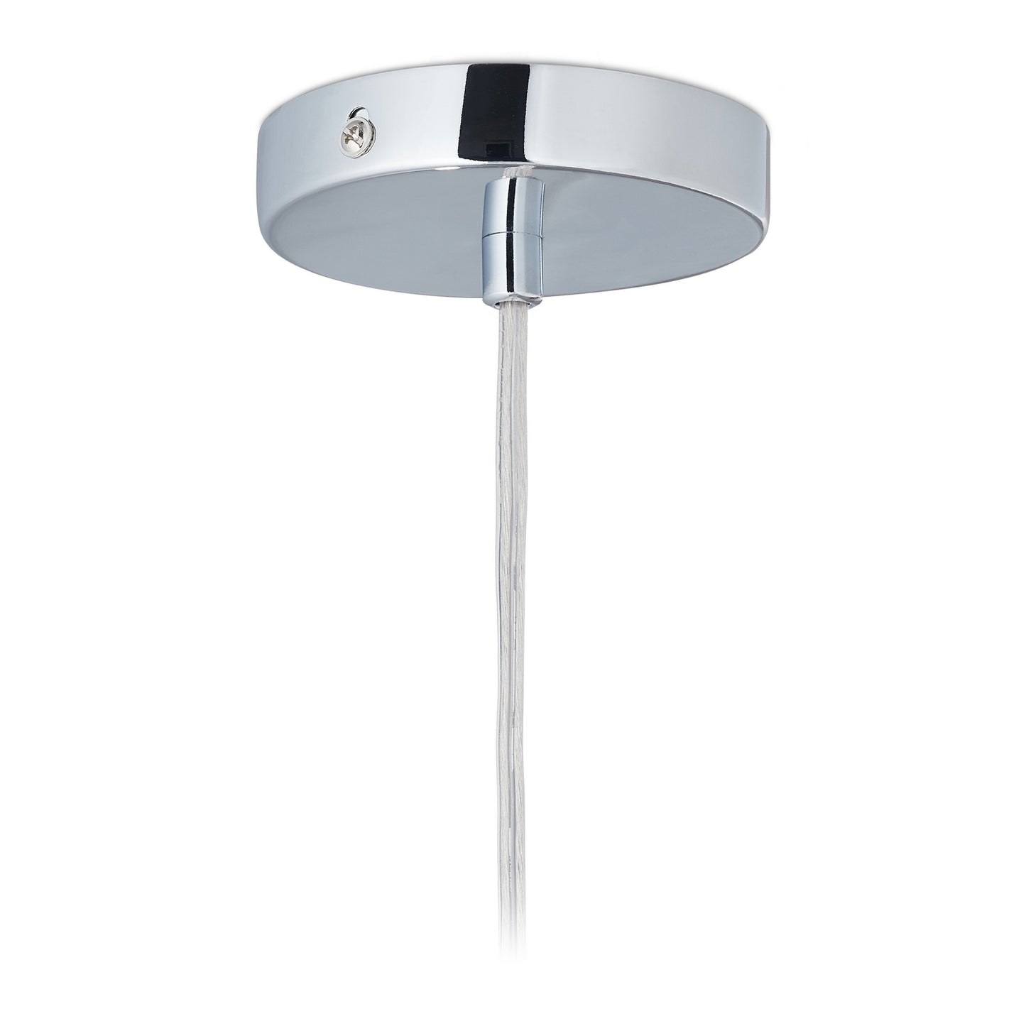 Pendant lamp in crystal with shade in velvet