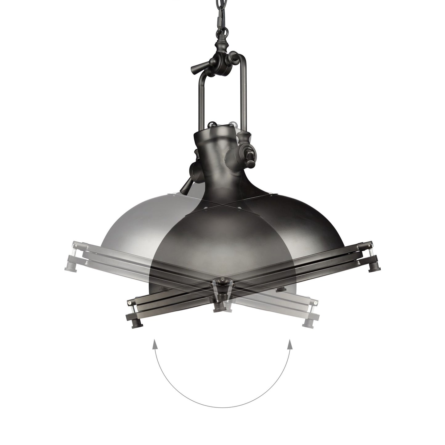 Pendant lamp in metal