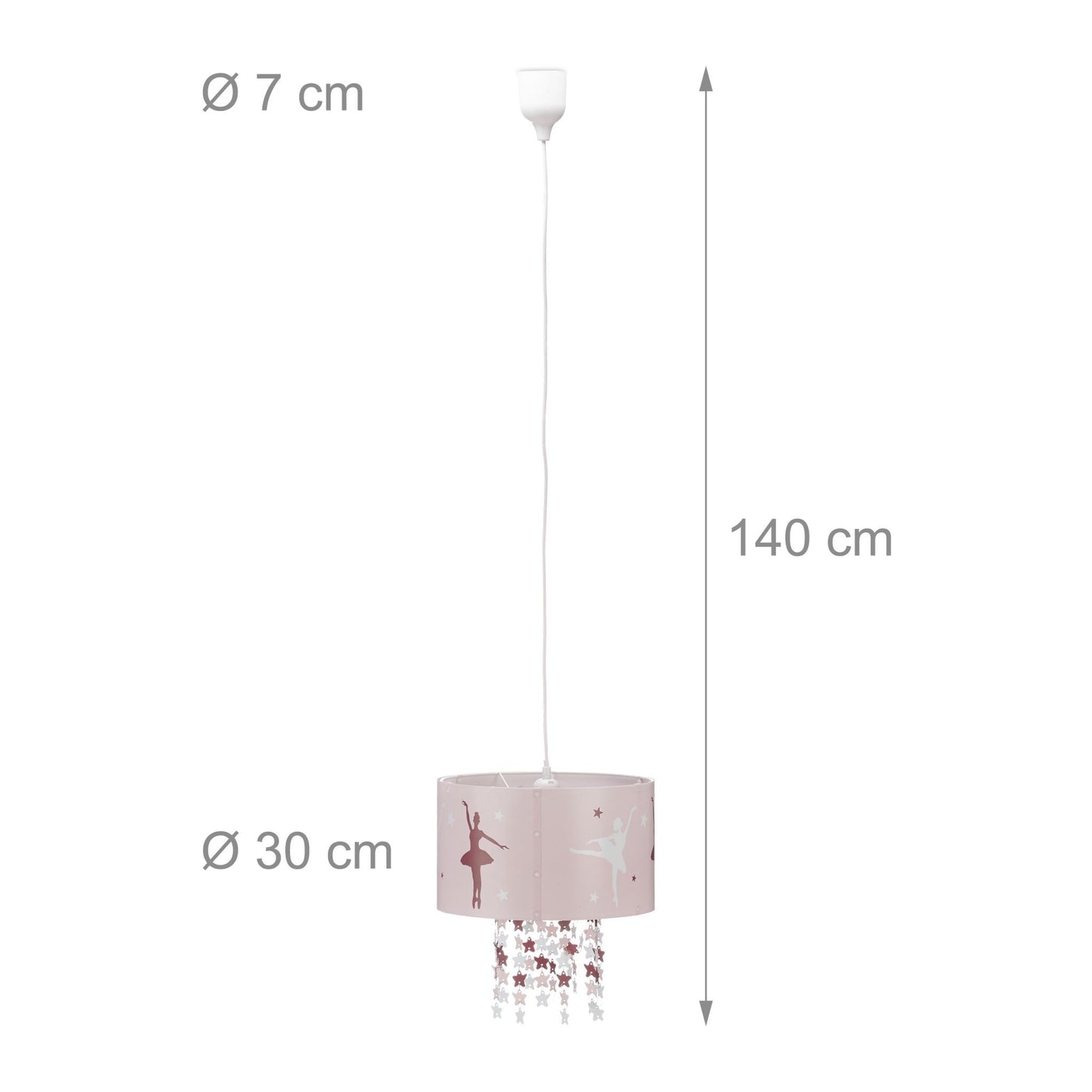 Pendant lamp in pink