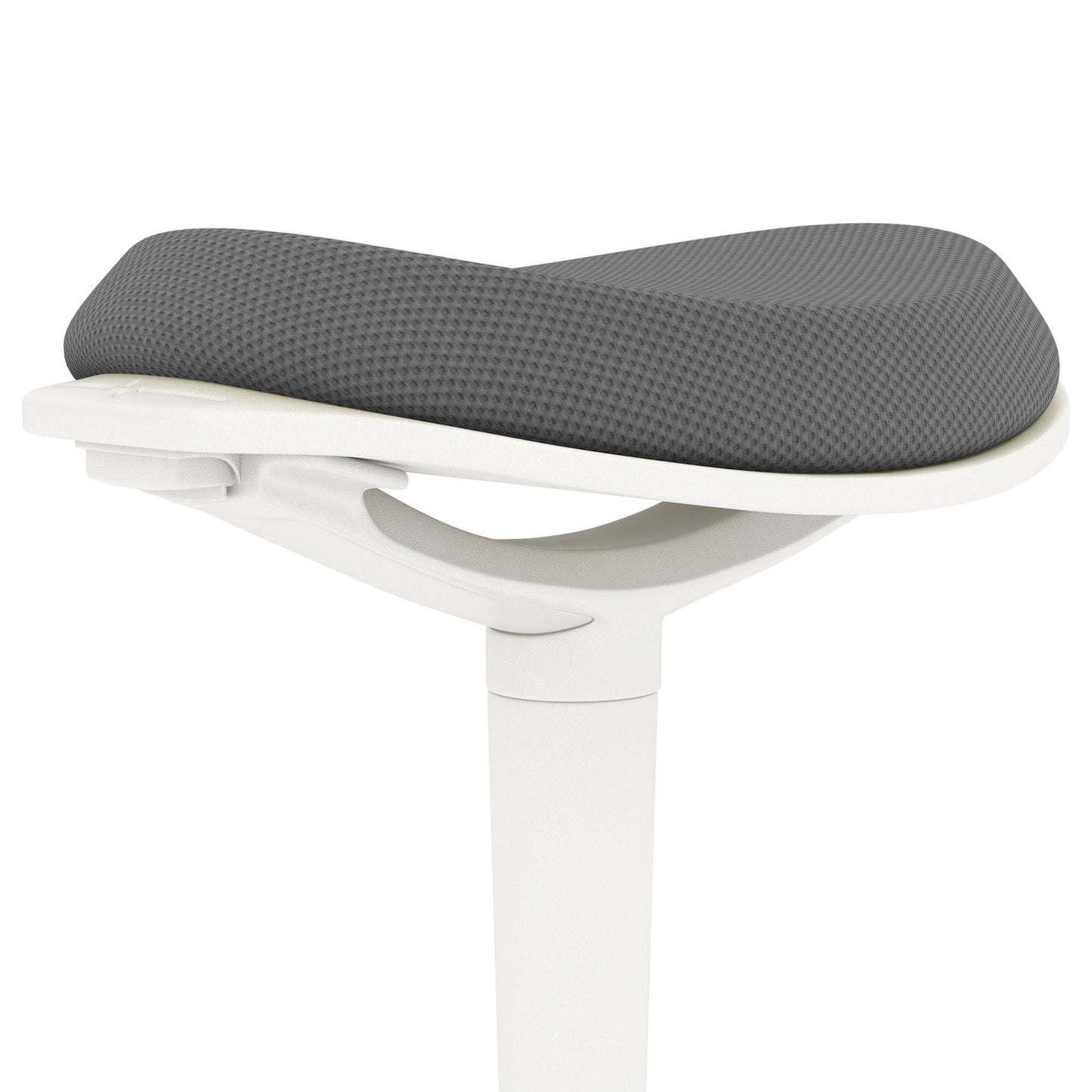 Ergonomic swivel stool - height adjustable, gray mesh