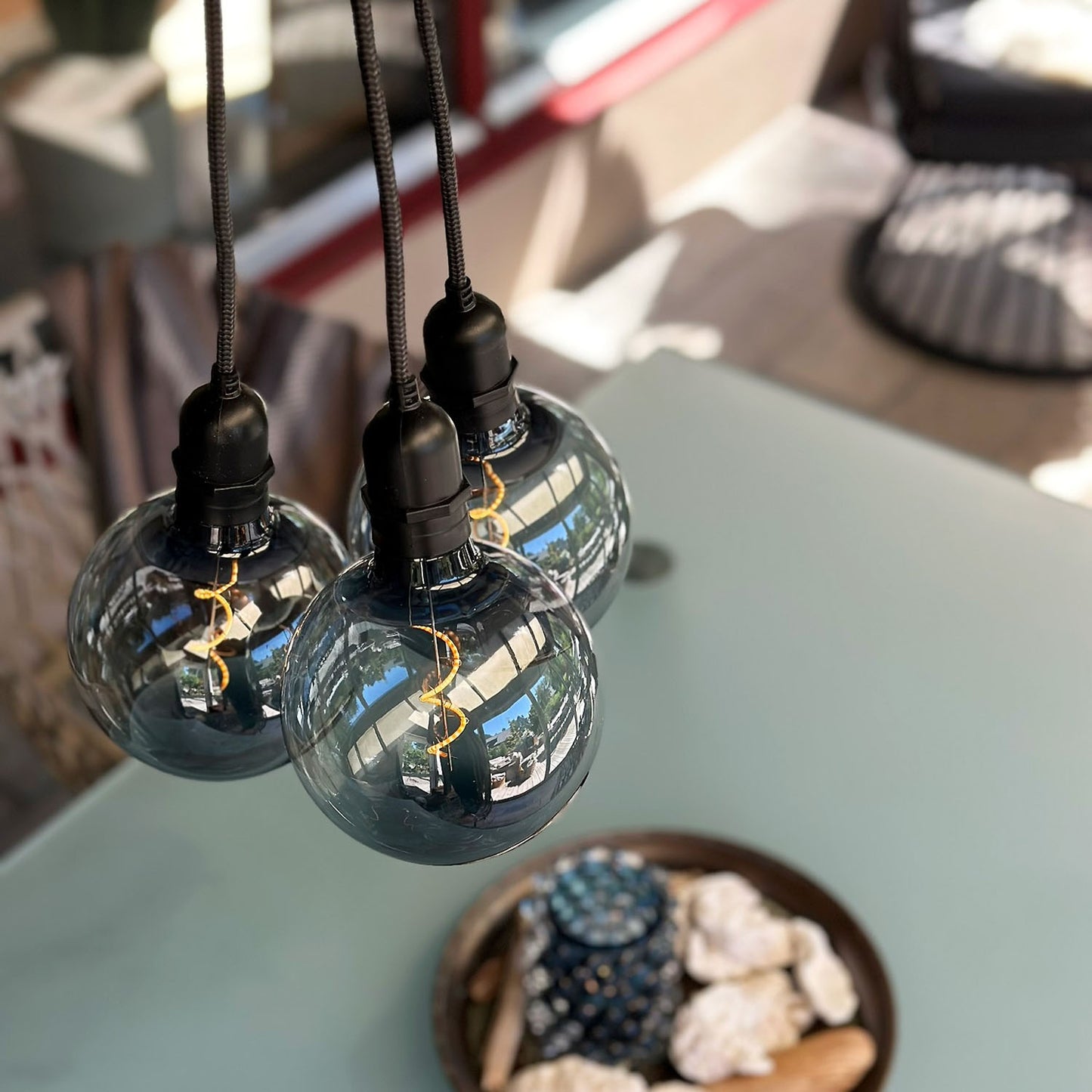 Penny Pendant lamp Gravity + DecoBulb XL Smoke