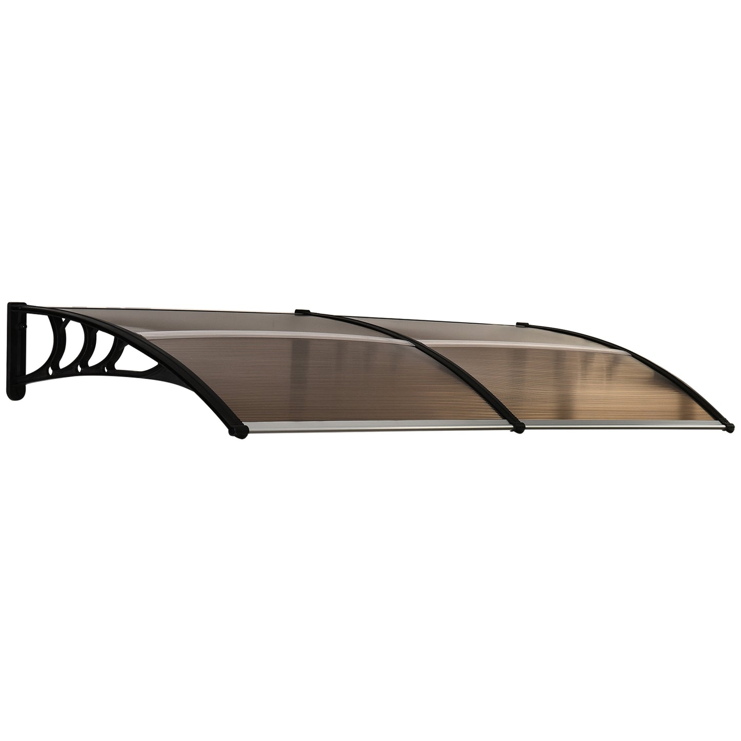Door canopy in polycarbonate, sun & rain protection, 75x195 cm