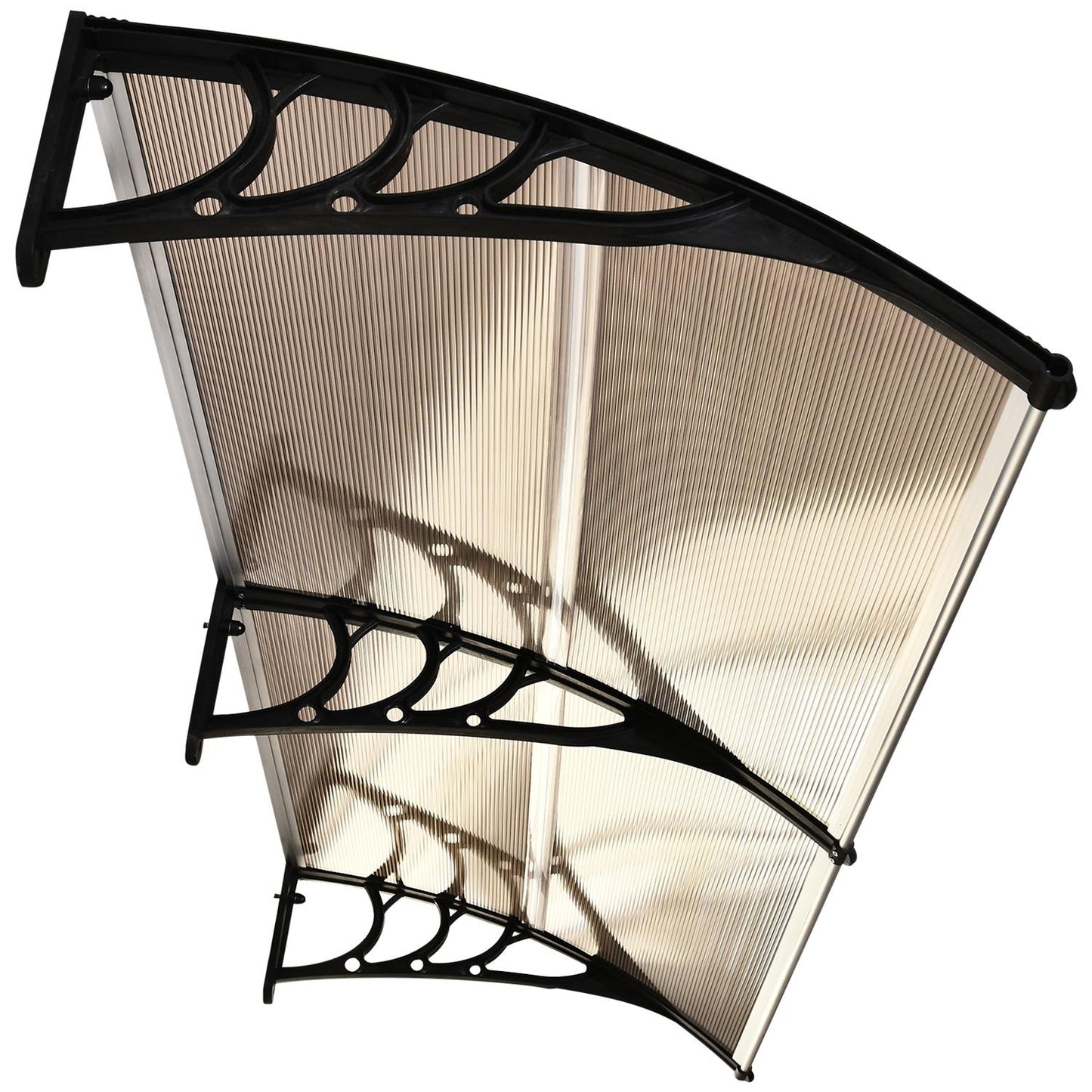 Door canopy in polycarbonate, sun & rain protection, 75x195 cm