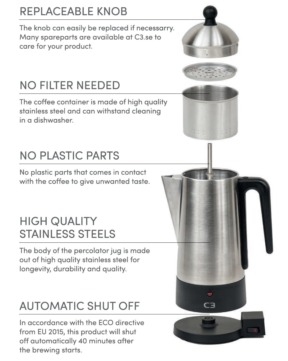 Percolator Original Stainless steel 6kp
