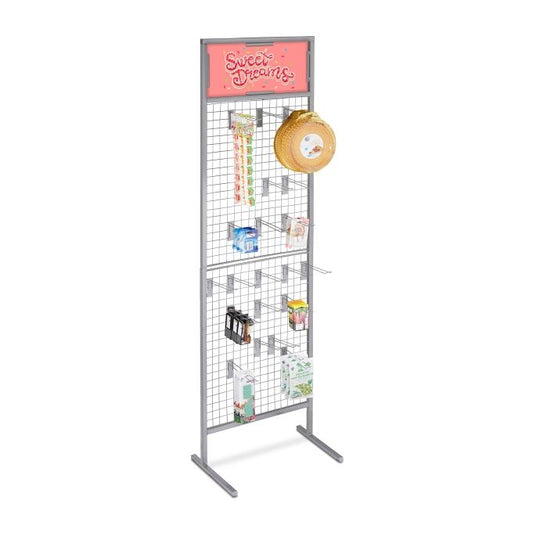 Perforated metal stand with 20 hooks
