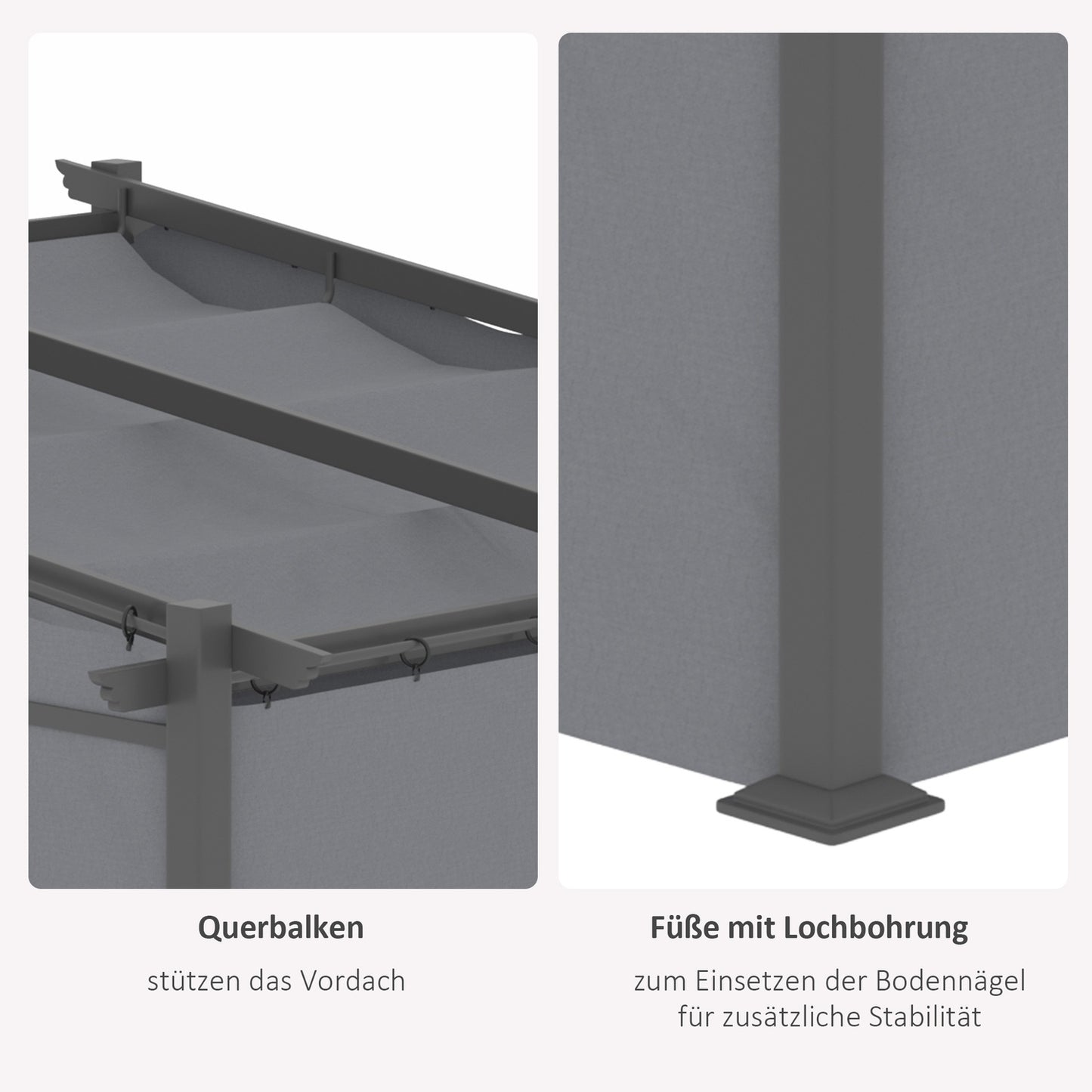Water-repellent Gazebo 2.97x2.95M with sun protection and panels