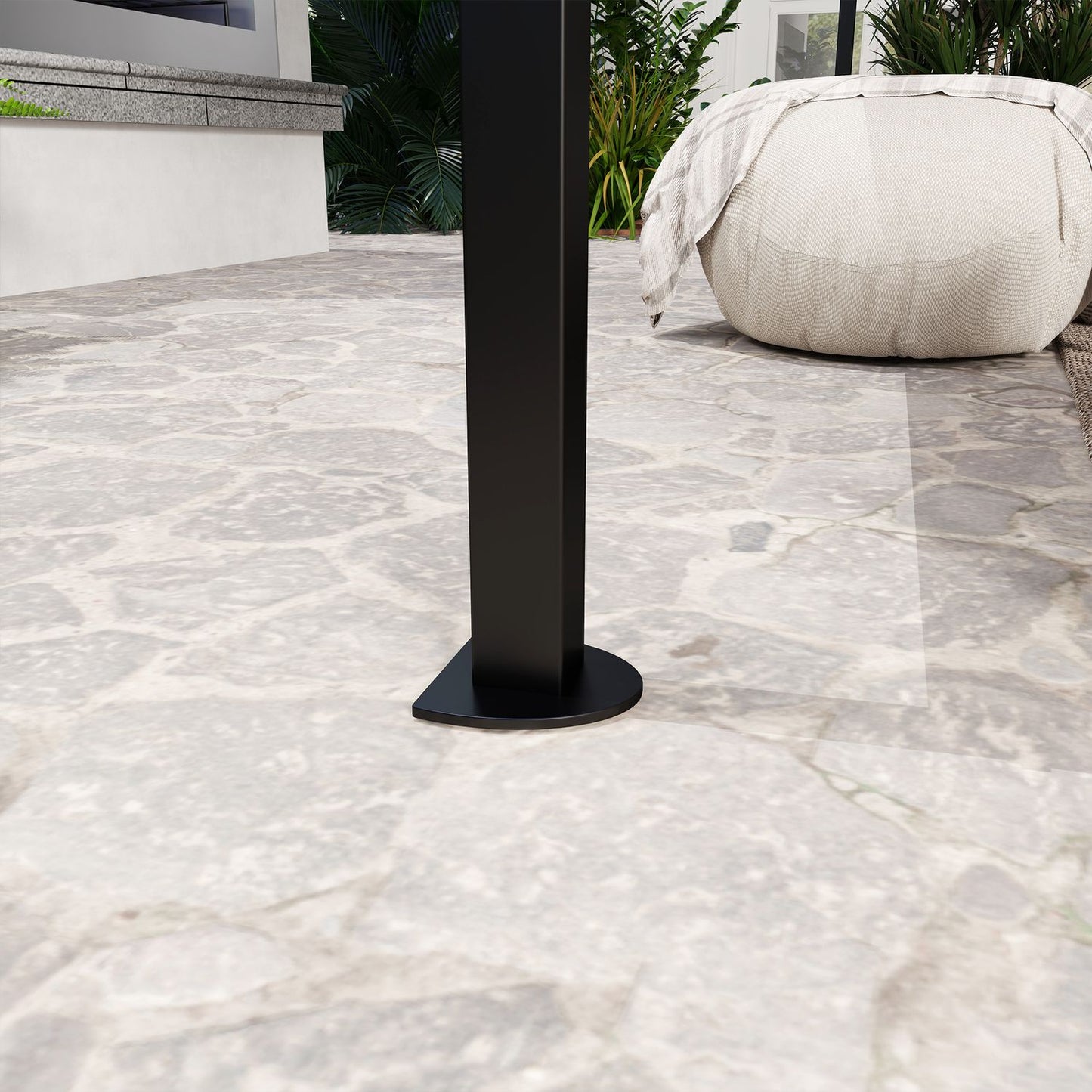 Wall-mounted Pergola Gazebo 3x2.5m, steel, water-repellent