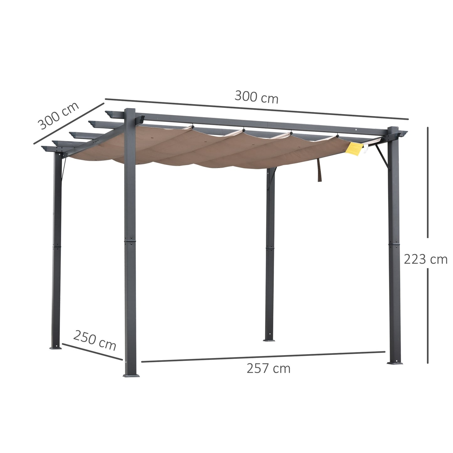 Pergola Pavilion patio roof, sliding roof, aluminium