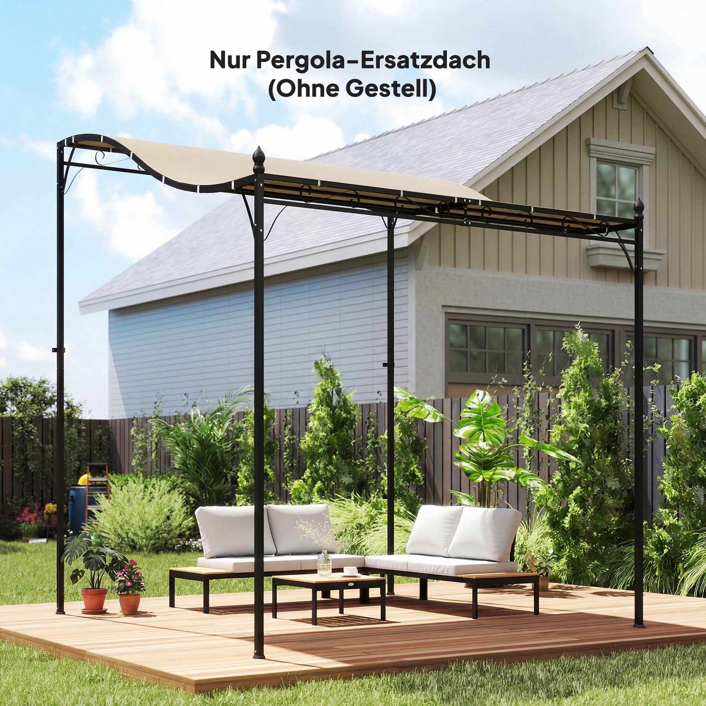 Pergola Replacement Canopy, 3x3m, Water-Resistant Polyester