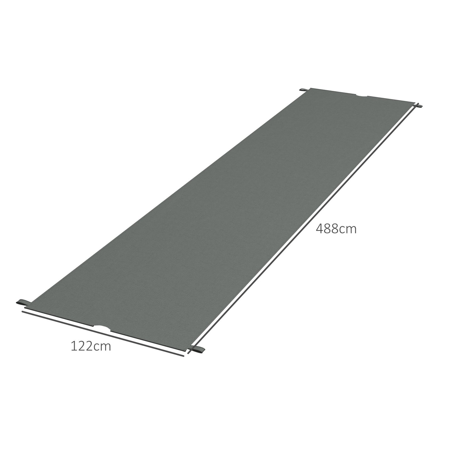 Pergola Replacement Canopy, UV Protection, 3x3m, Dark Grey