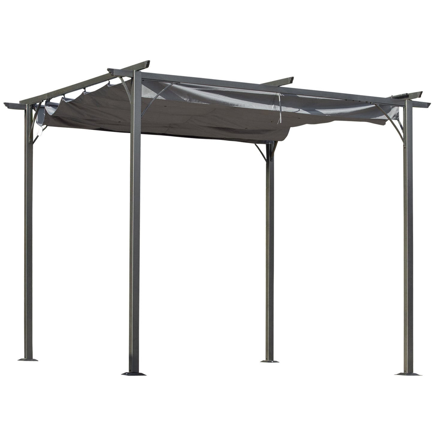 3x3m Pergola Gazebo with sliding roof, waterproof UV protection