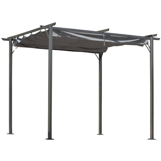 3x3m Pergola Gazebo with sliding roof, waterproof UV protection