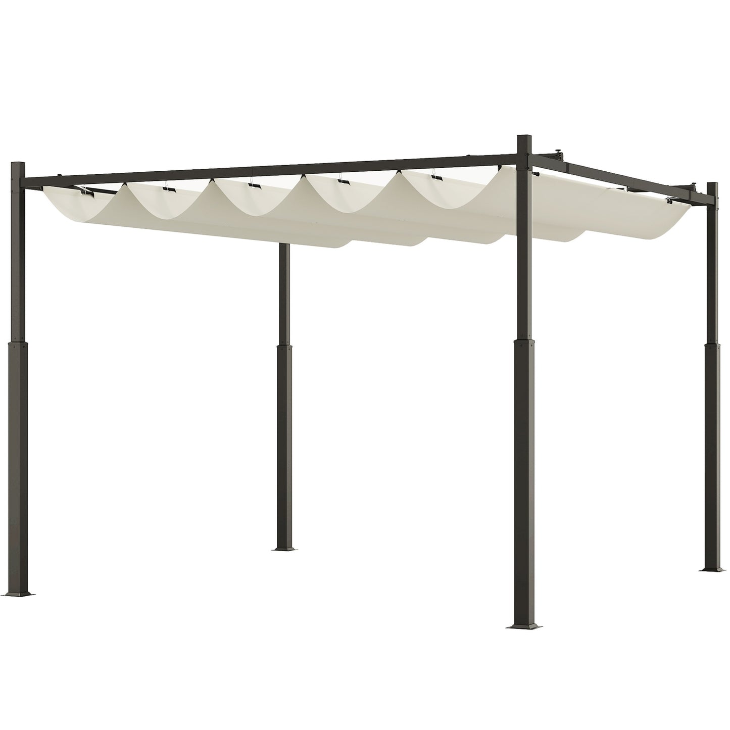 Pergola 3x3m Detached metal patio, UV 30+ Creamy white