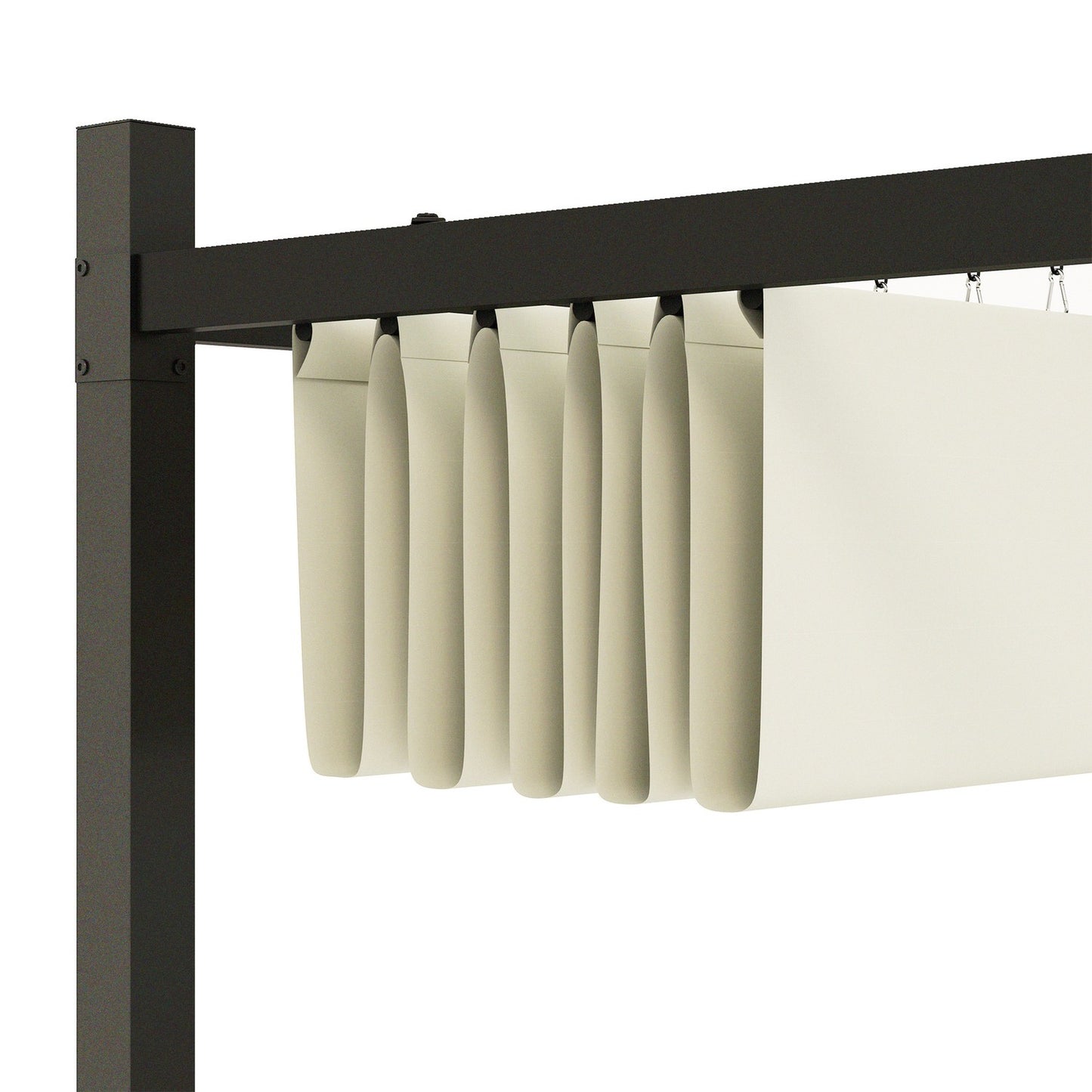 Pergola 3x3m Detached metal patio, UV 30+ Creamy white
