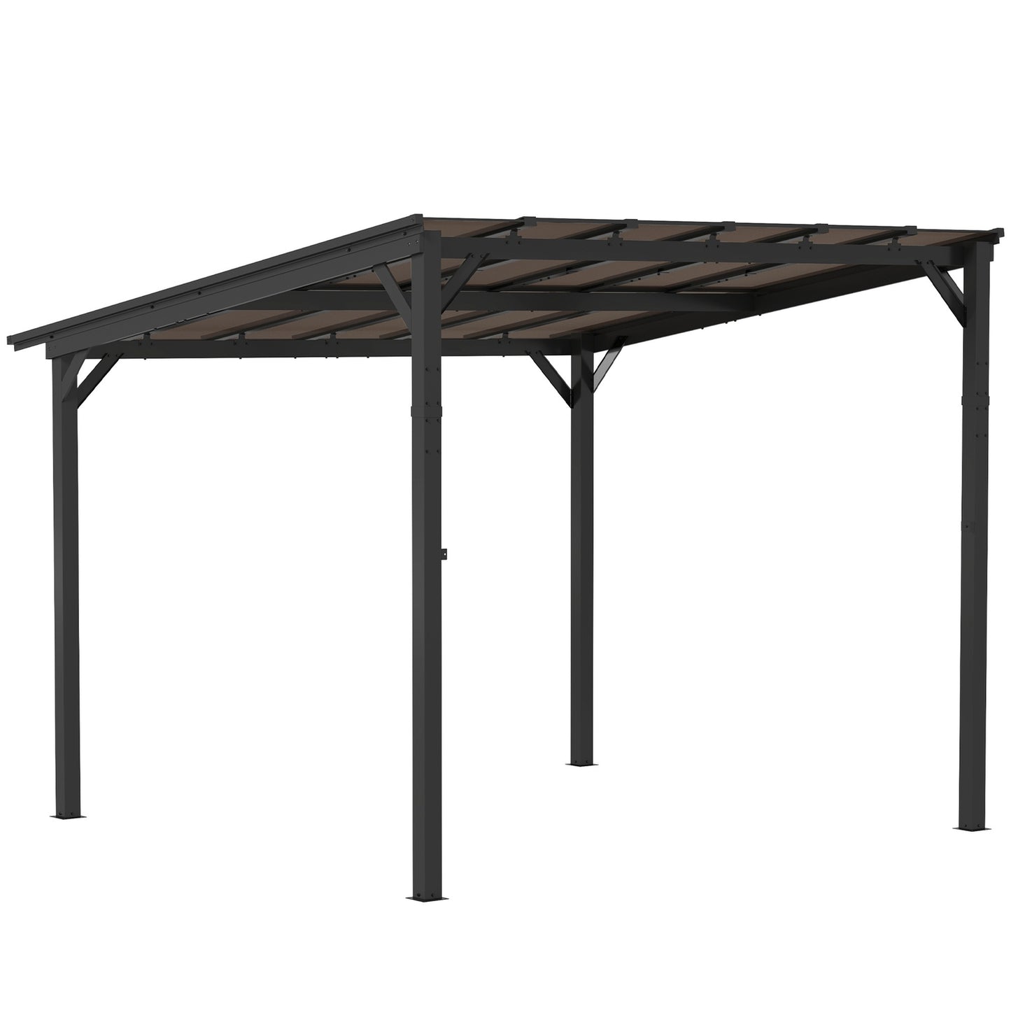 Metal Pergola Pavilion 3x3m, Waterproof UV50+ Dark Grey