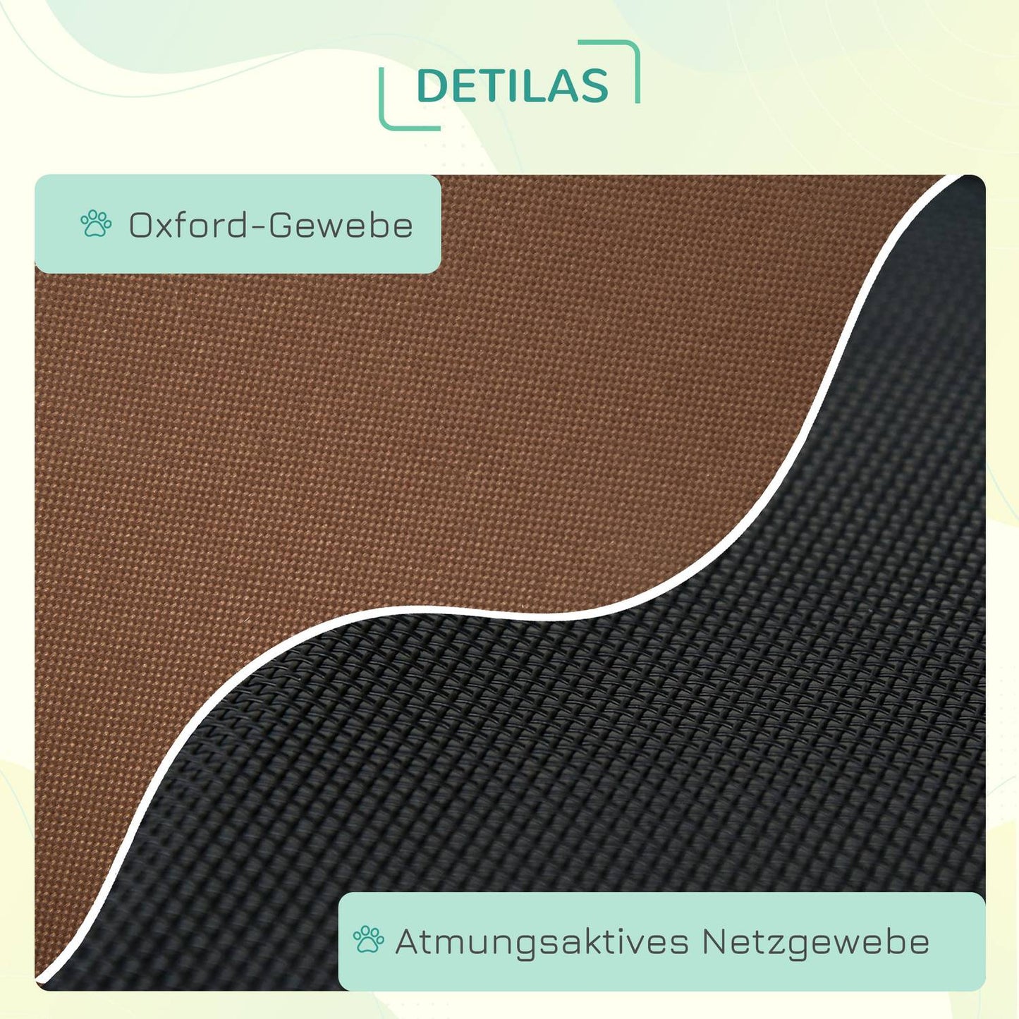 Elevated outdoor dog bed with canopy, breathable fabric