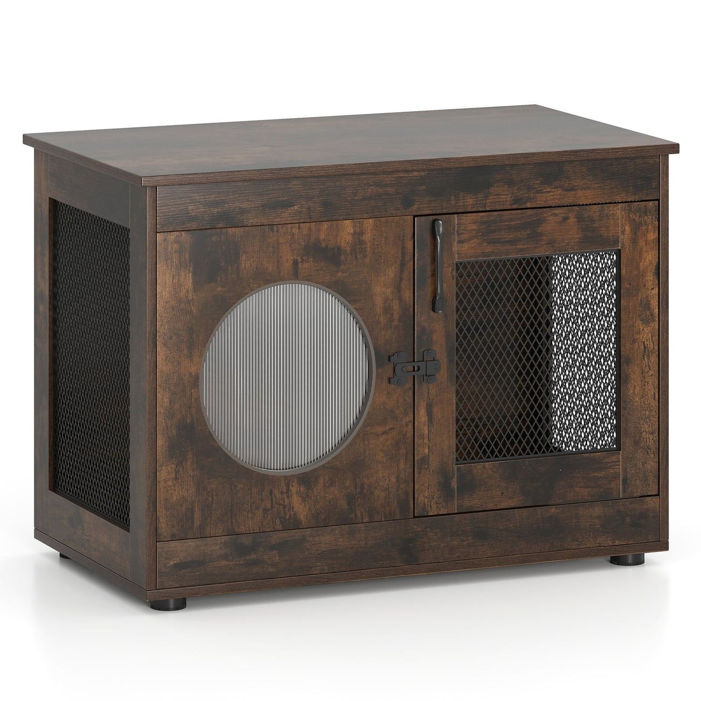Pet Crate Furniture Style with Door & PC Window, 82x47x60 cm