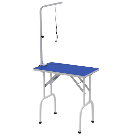 Pet Grooming Table – Metal, Blue, Non-Slip Surface