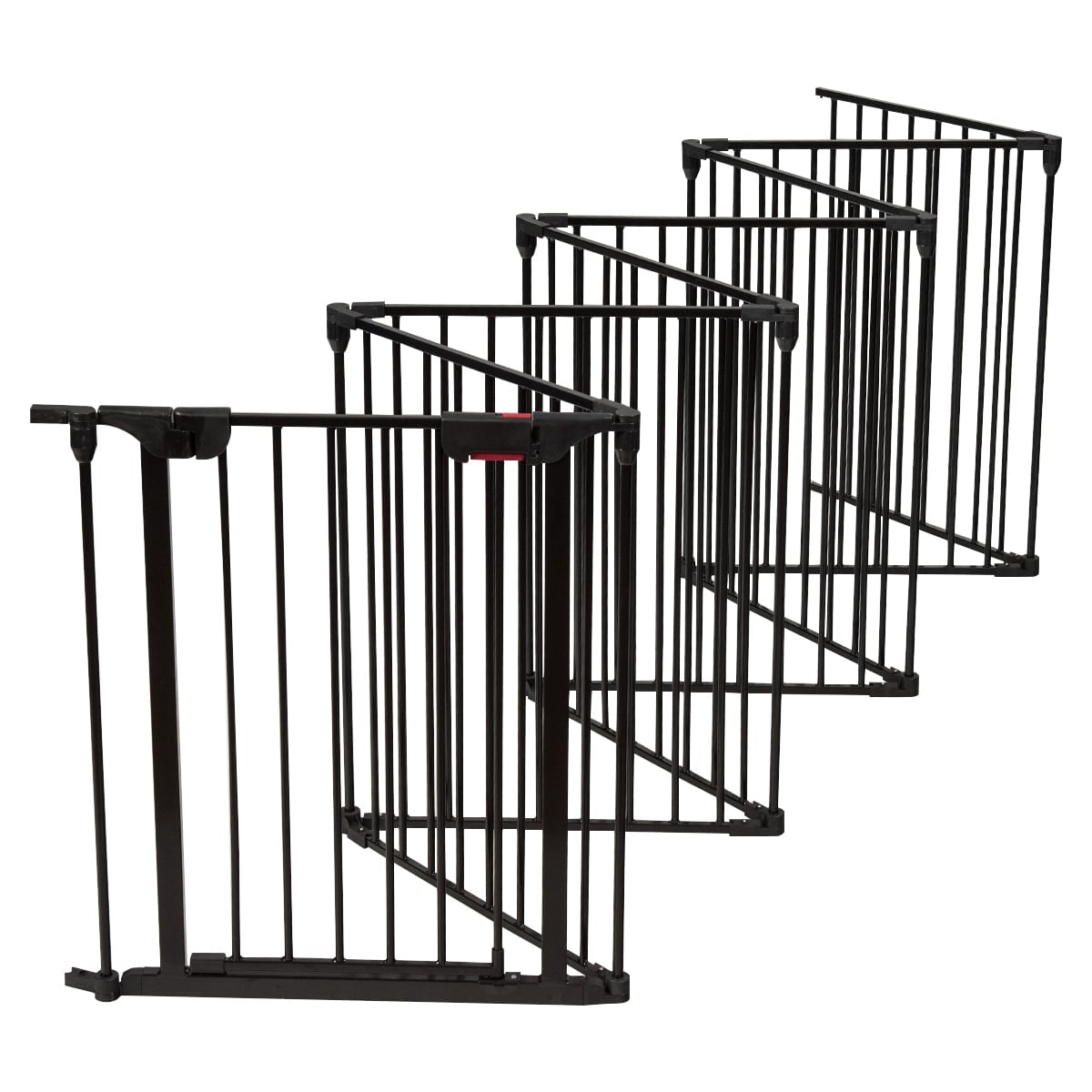 Pet Playpen, 8 Panels, 500x75 cm, Black Iron Fence