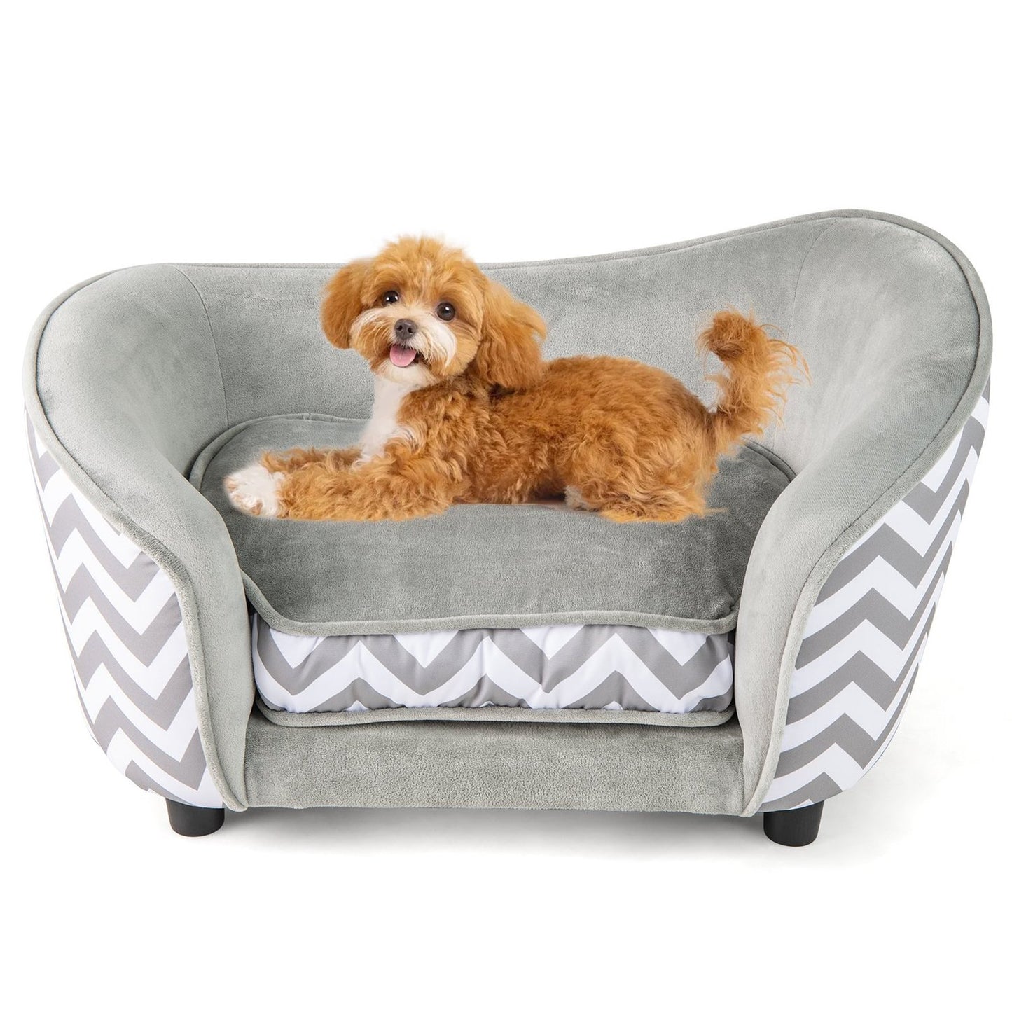 Pet Sofa Bed with Washable Cover, Soft Cushion, 70x41x40 cm