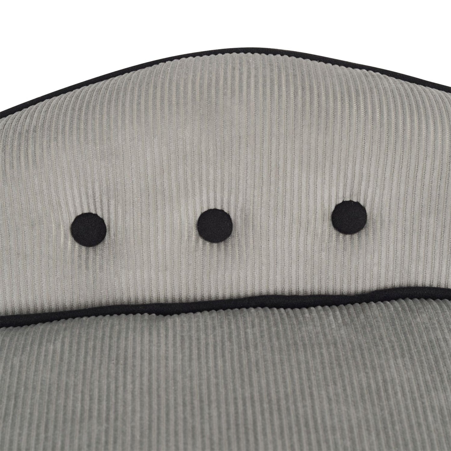 Cozy gray dog bed - Wood & plush, 66.5x45x35.5 Cm