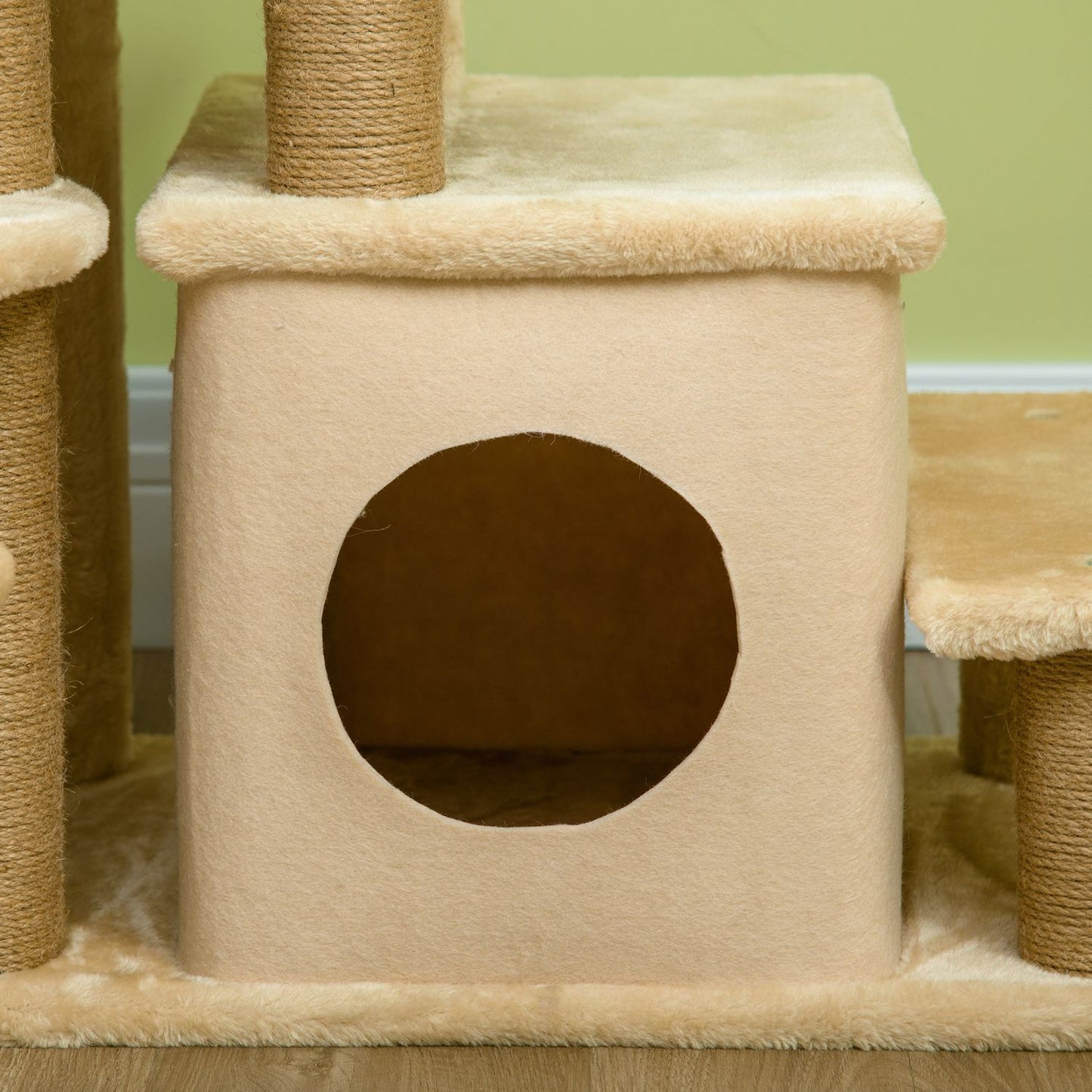 Adjustable pet stairs with sleeping cave - cat and small dog ramp