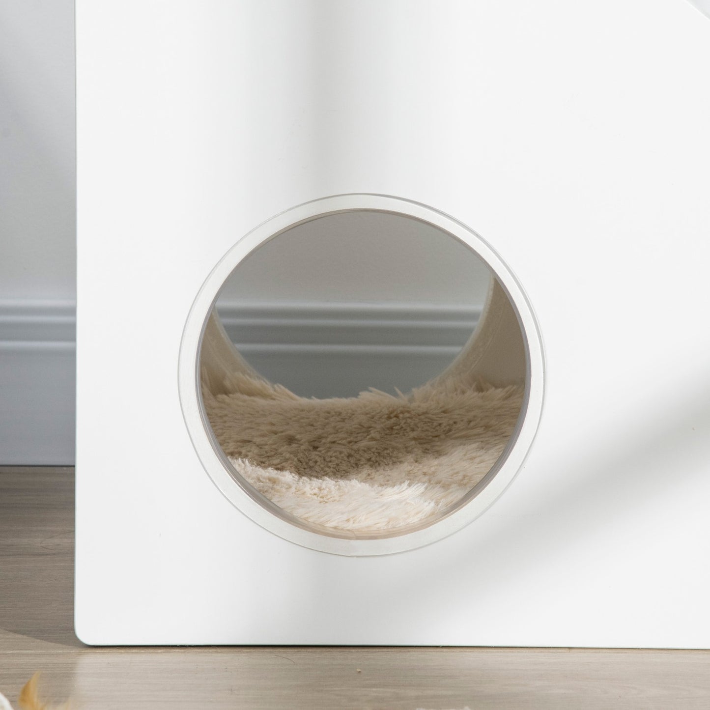 Pet Stairs 3-step ramp with cave and non-slip plush mats