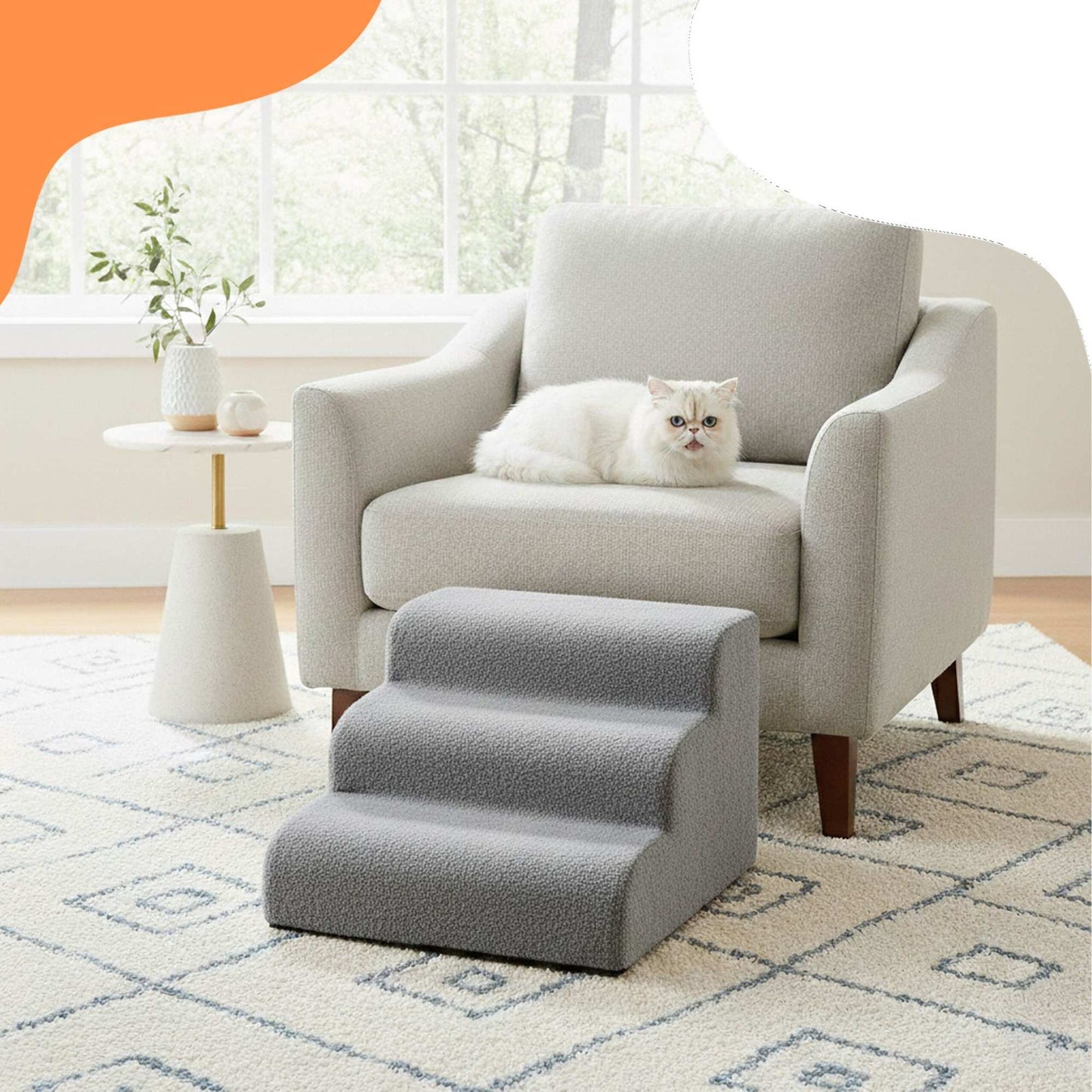 Pet Stairs, 3 Steps – Non-Slip, Ideal for Small Dogs