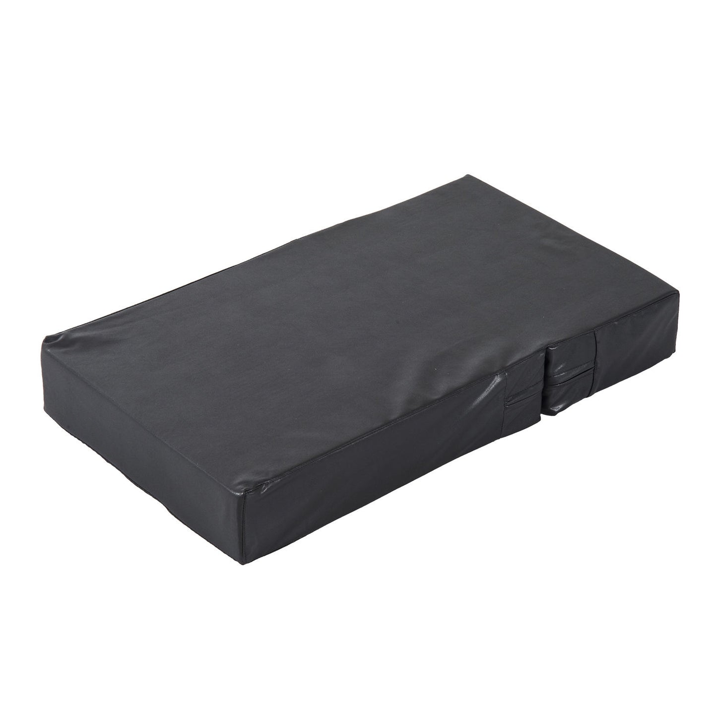 Pet stairs with folding mat, 2 steps for dogs and cats, black