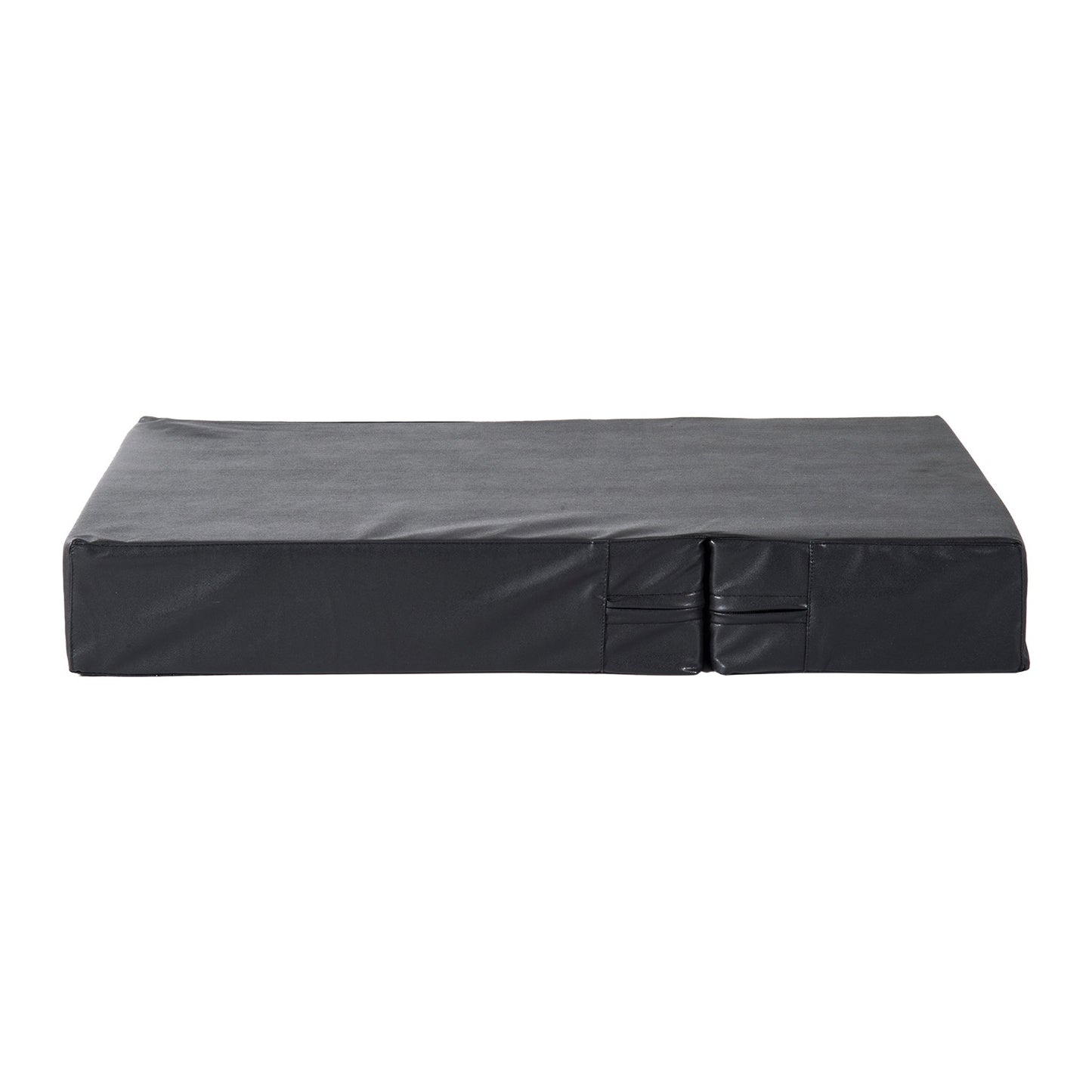 Pet stairs with folding mat, 2 steps for dogs and cats, black
