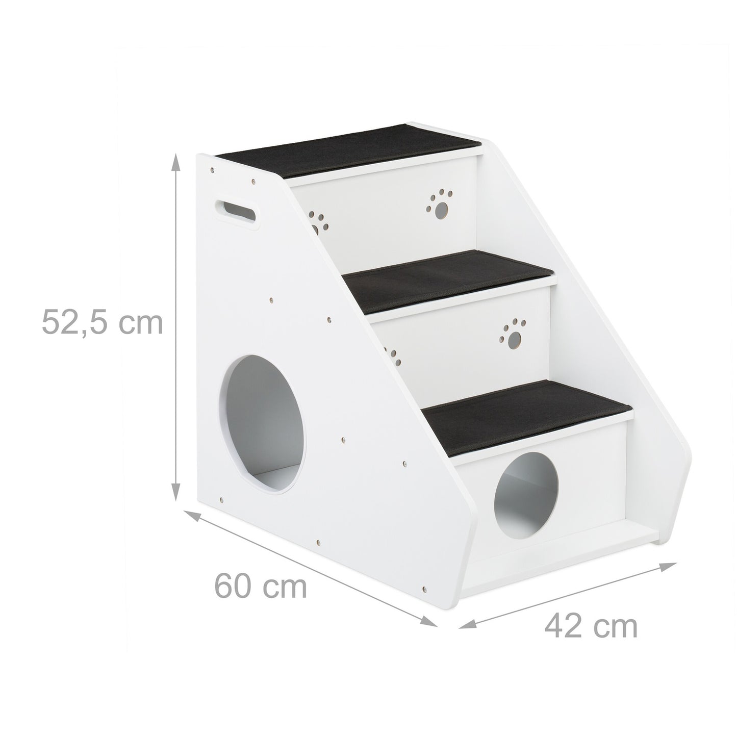 Pet Stairs with 3 Steps and Hidden Storage