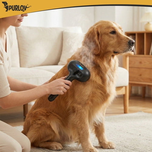 Pet Steam Brush – Electric, Self-Cleaning, USB Rechargeable
