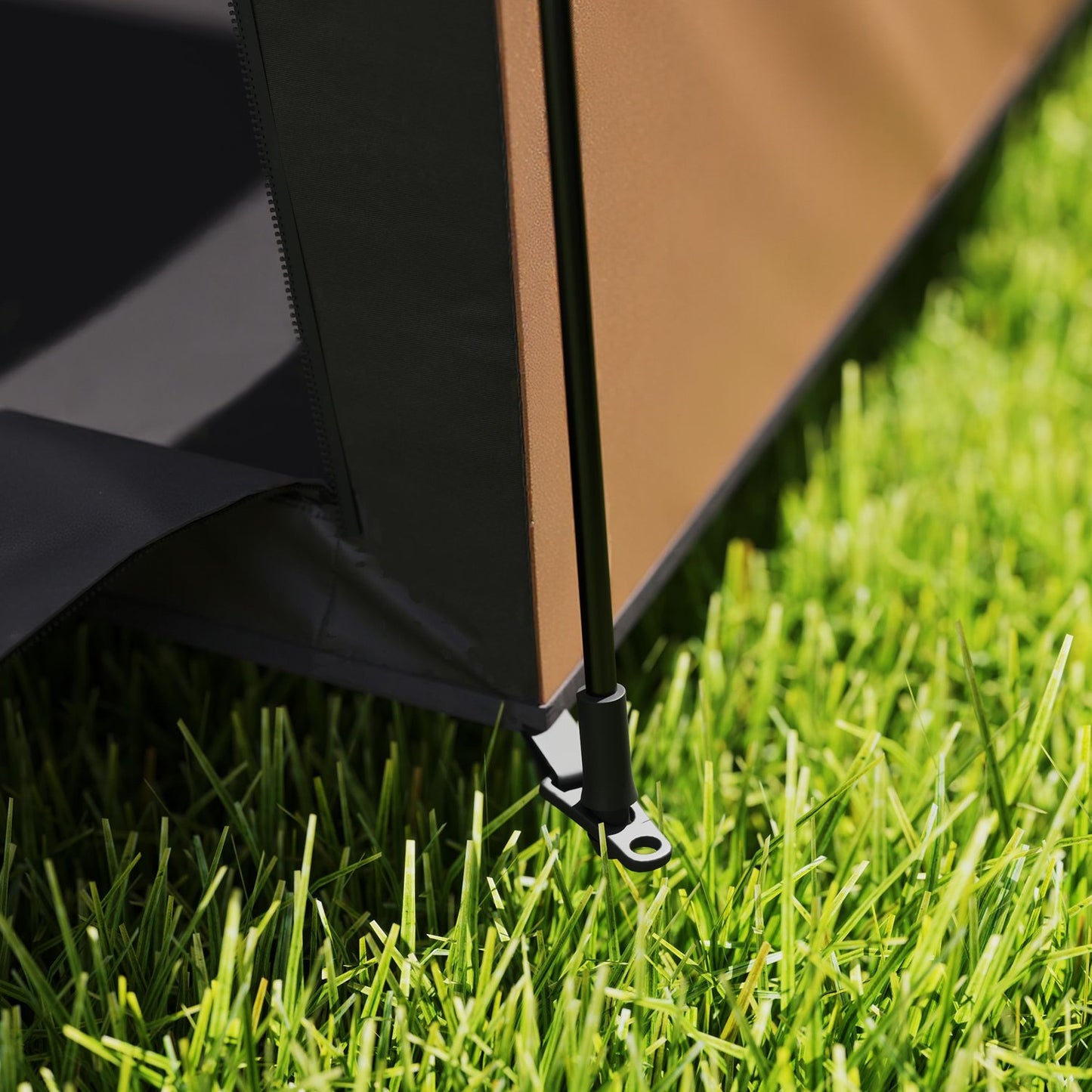 Outdoor Pet Tent - Mesh Window, Sunroof, Dark Brown