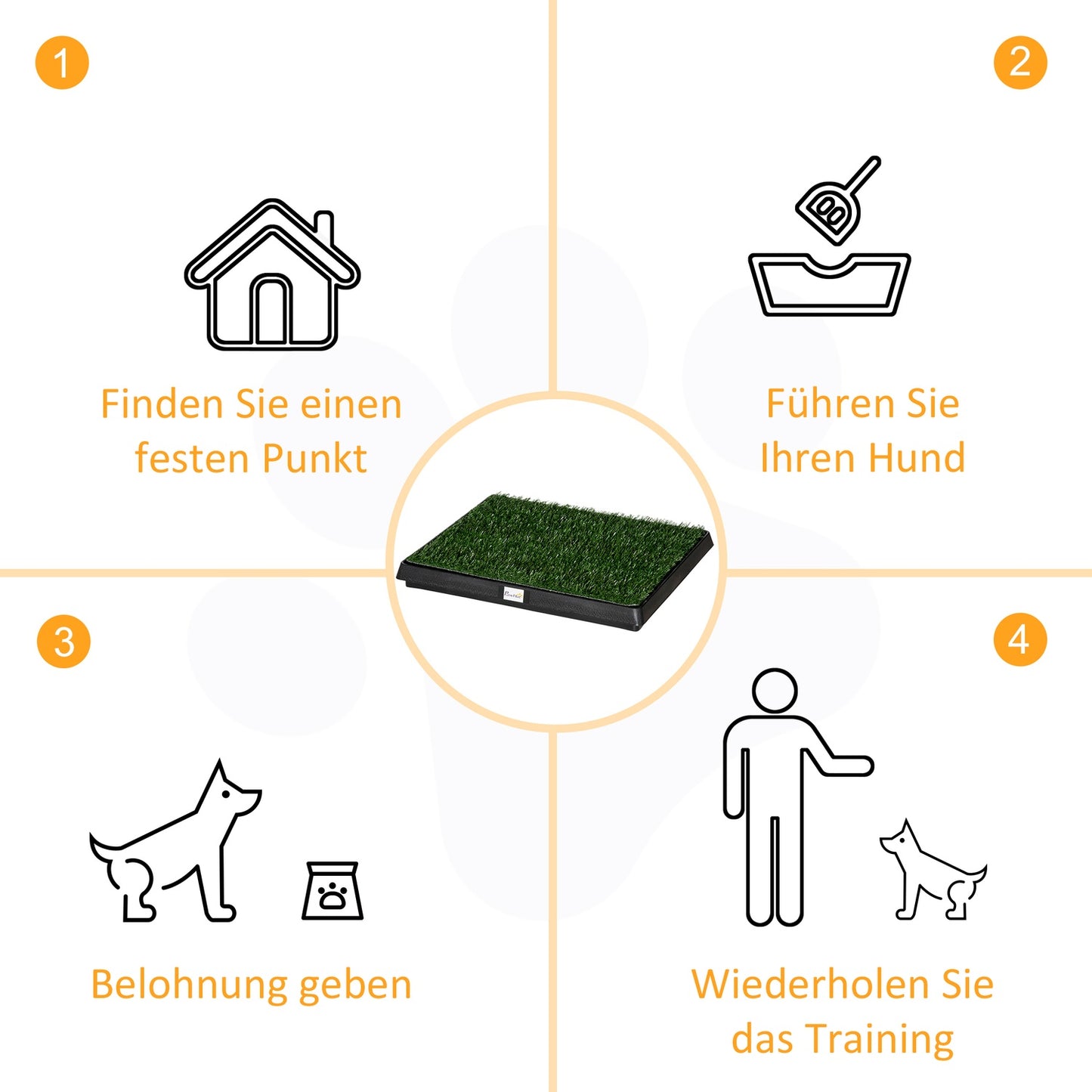Artificial grass Pet toilet for dogs, 63x51x6 cm