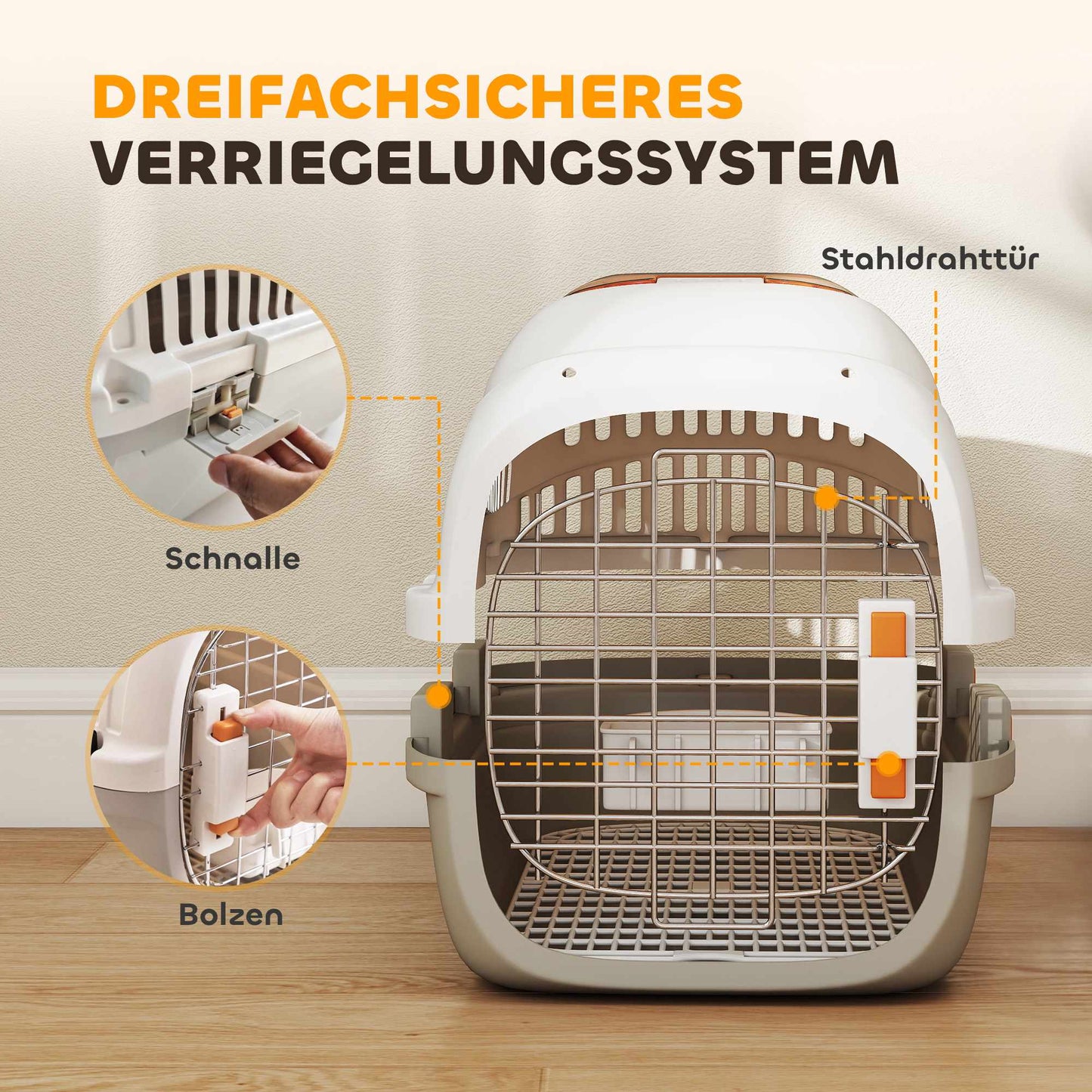 Pet Transport Box for Cats and Mini Dogs up to 4kg