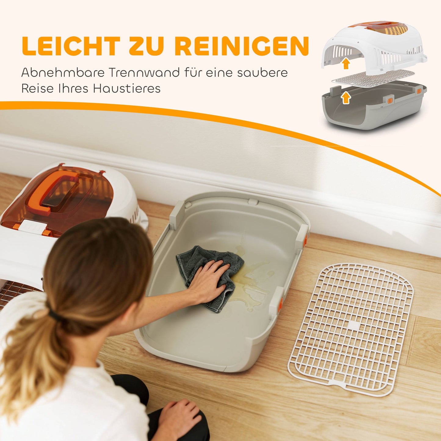 Pet Transport Box for Cats and Mini Dogs up to 4kg