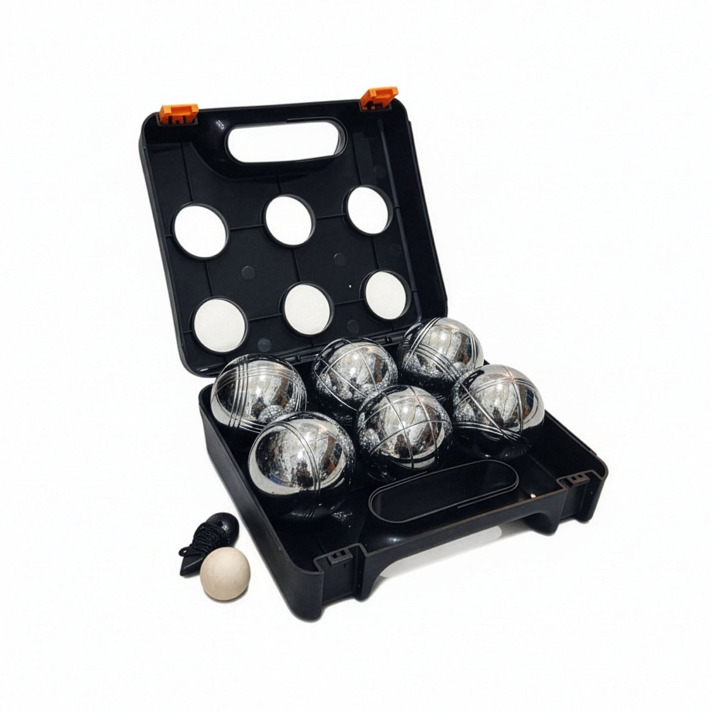 Petanque Boules Set, 6 Balls with Case & Accessories