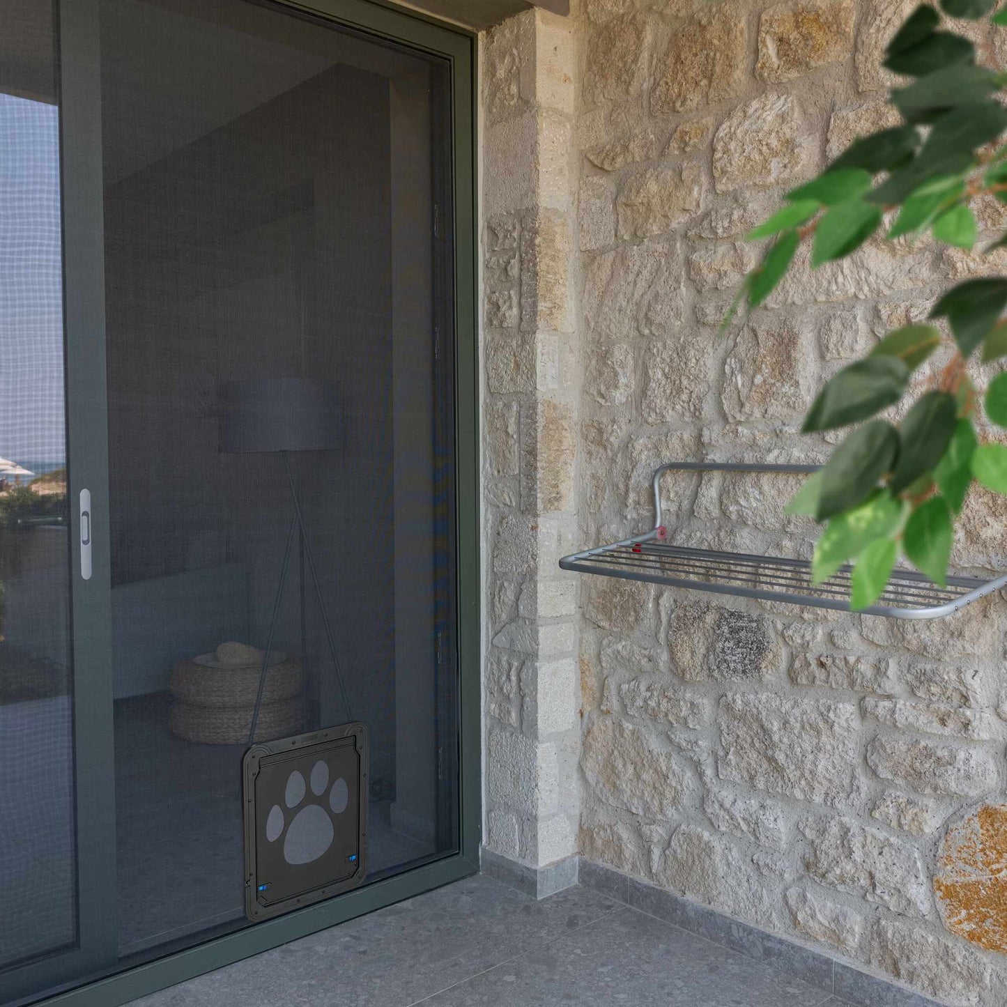 Pet flap for fly screen door