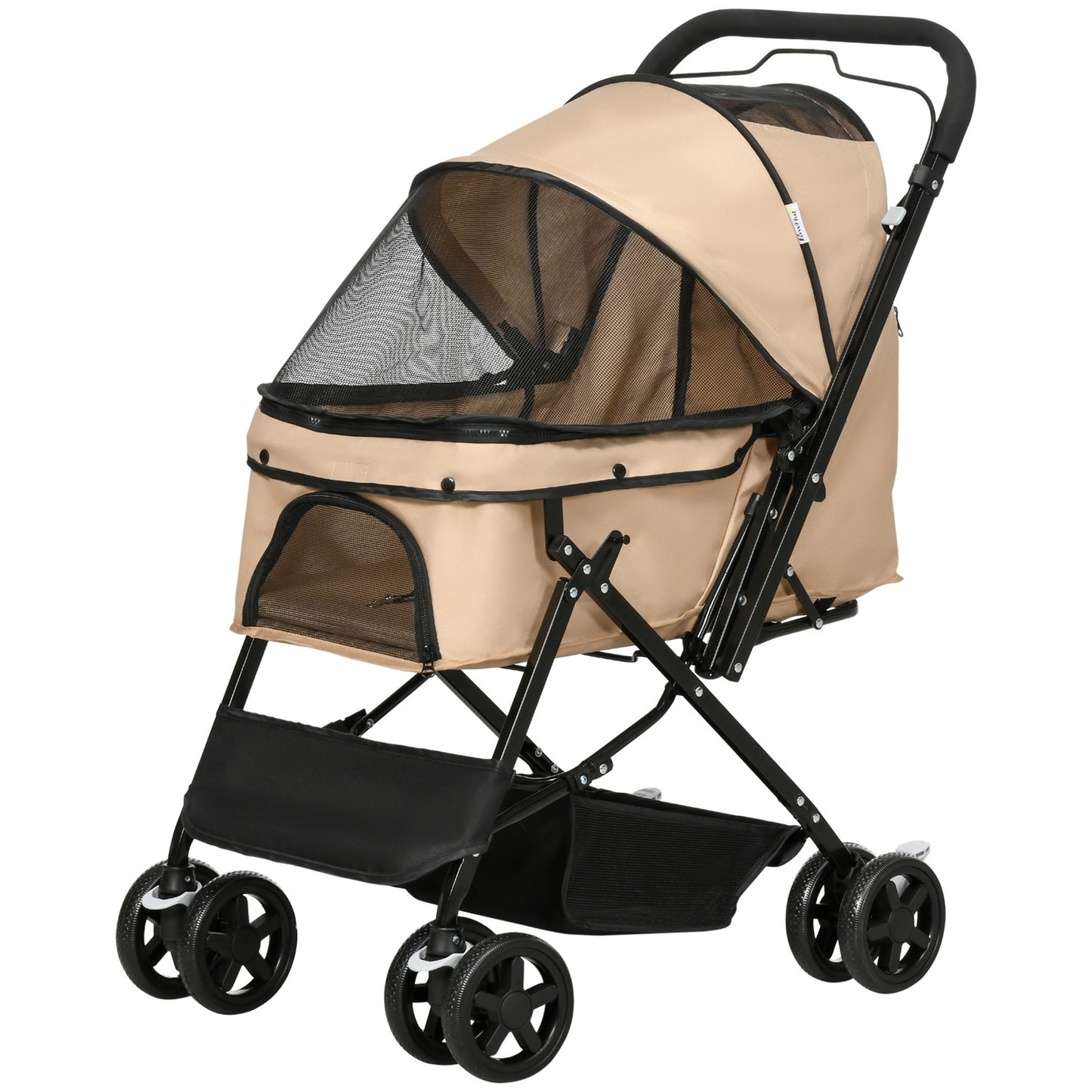 Pet stroller for small dogs and cats - Light brown, 76.5 cm