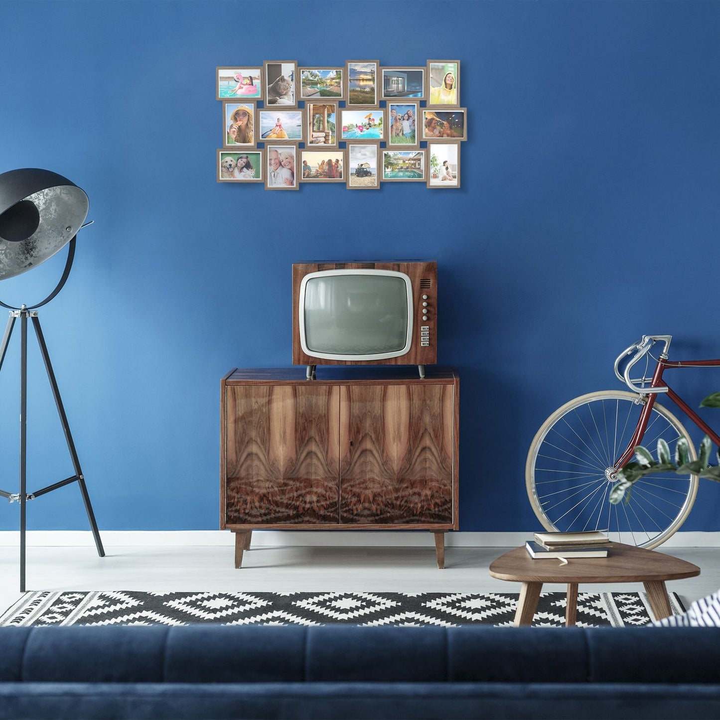 Photo frame with collage for 18 photos