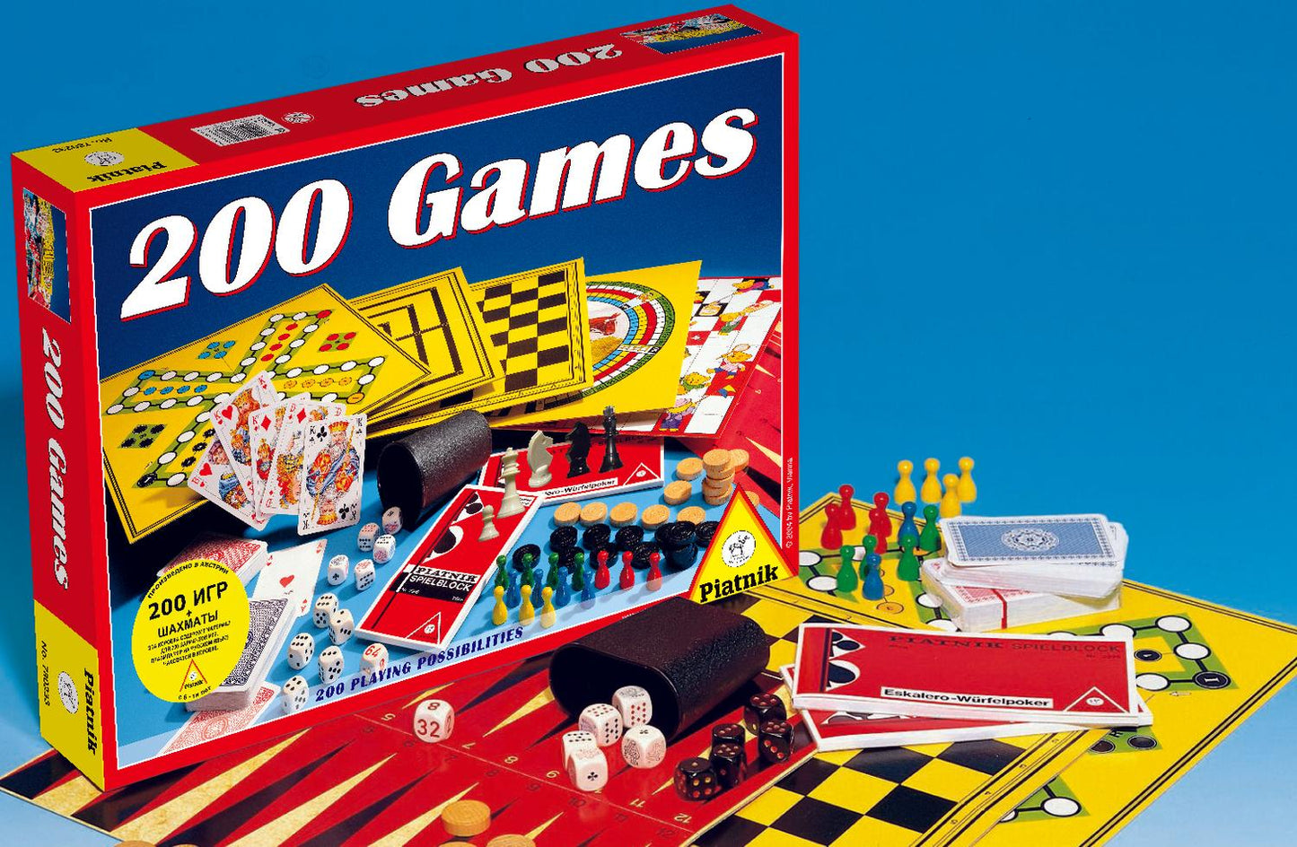 Piatnik Board Game Set 200 Games (In Estonian, Russian Lang.)