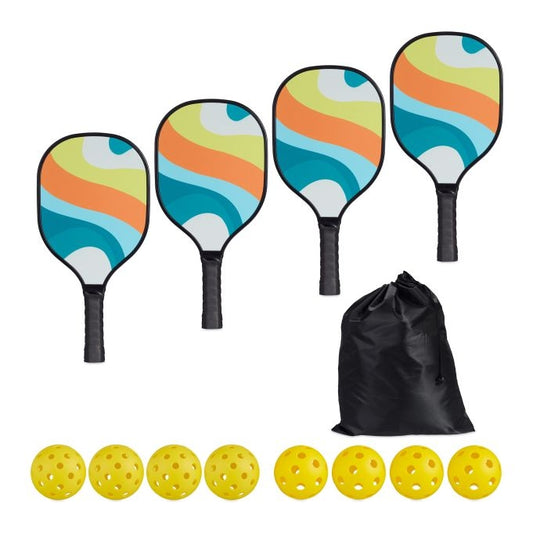 Pickleball set 4 rackets & 8 balls